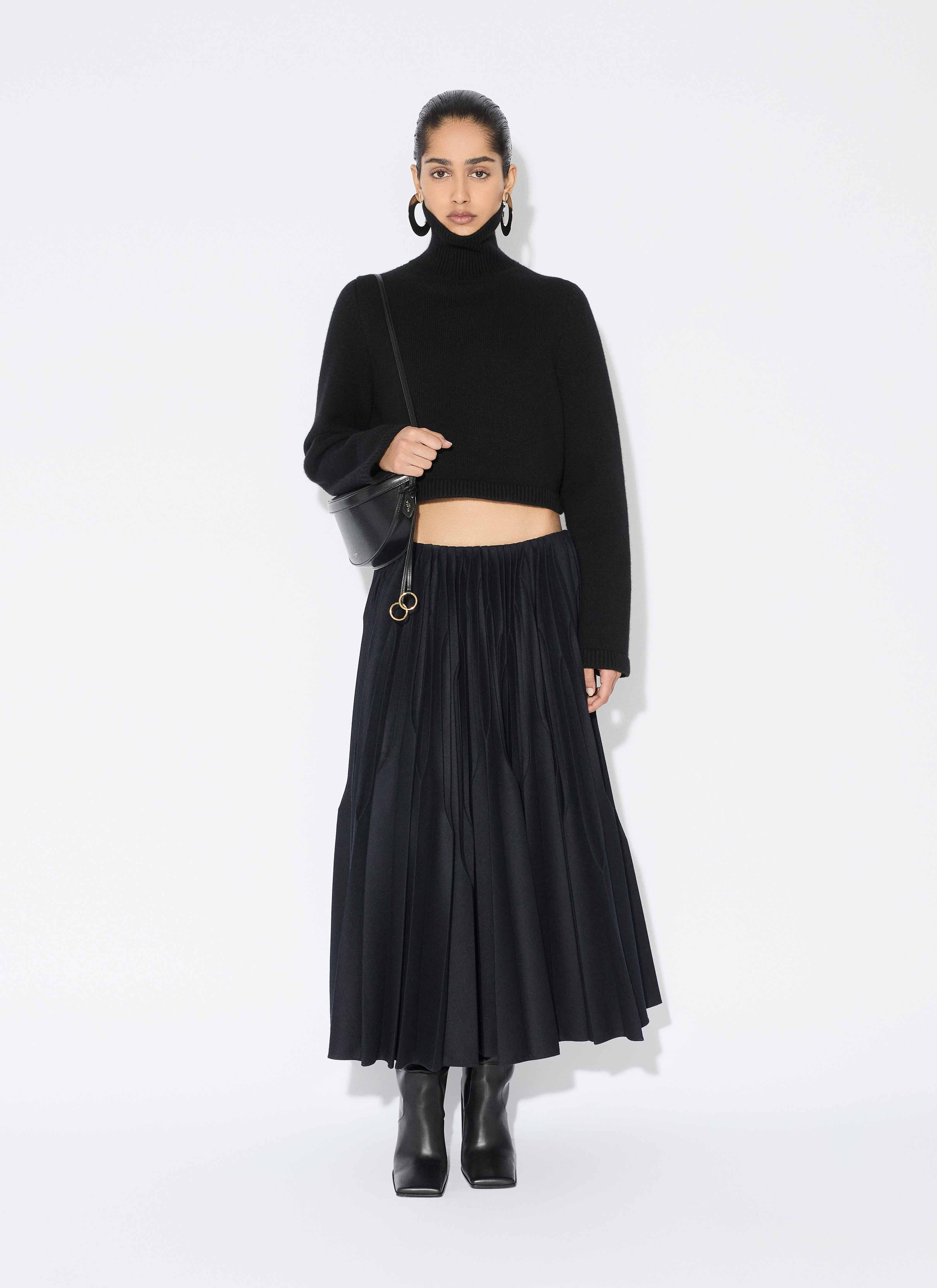 CASHMERE KNIT CROPPED JUMPER - 2