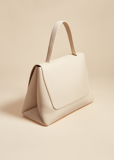 KHAITE The Large Lia Top-Handle Bag in Dark Ivory Leather outlook