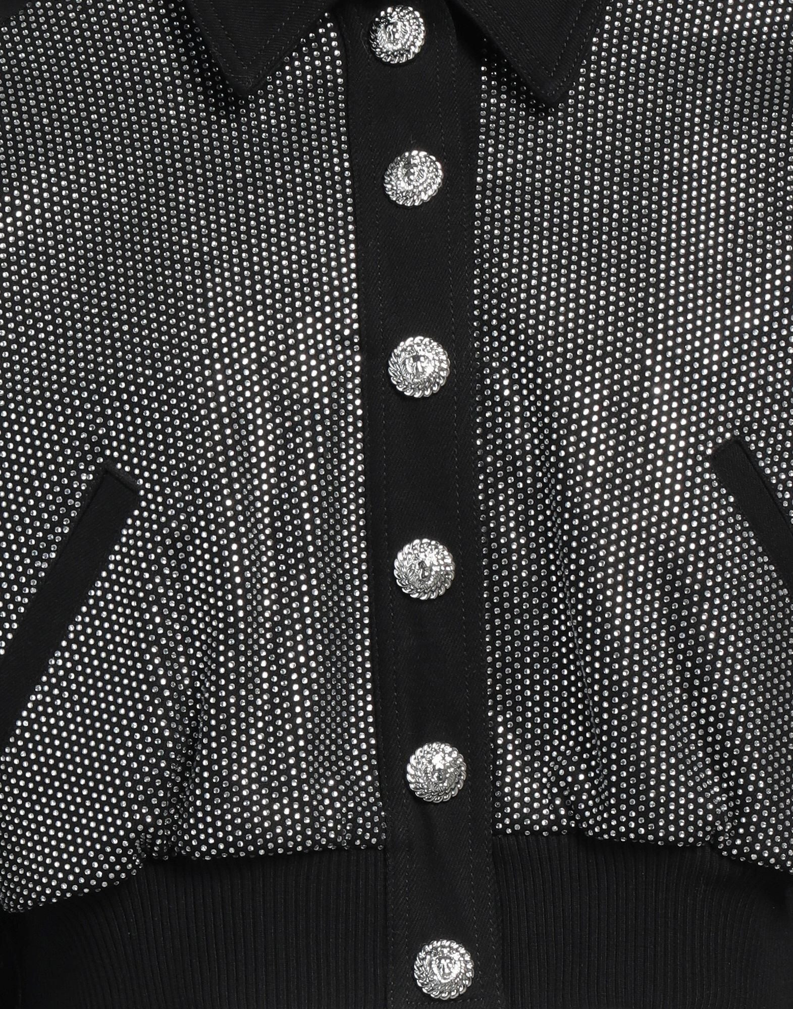 Black Women's Denim Jacket - 4