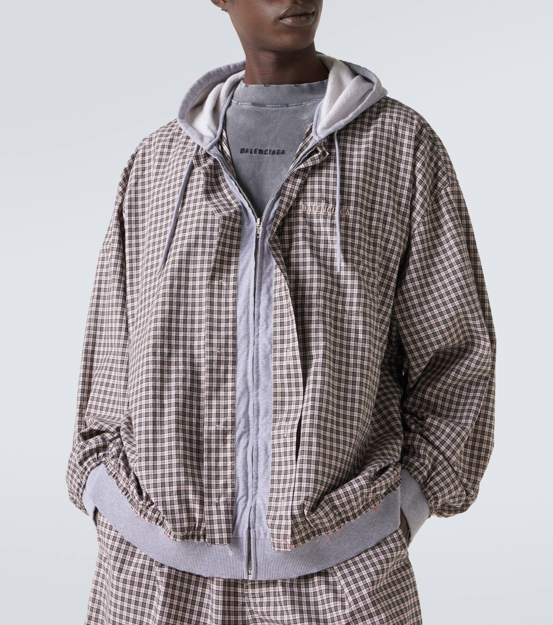 Checked cotton poplin jacket - 5