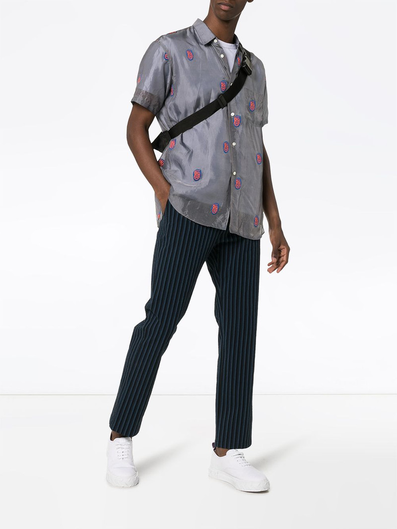 Comme des Garçons SHIRT mask embroidered short-sleeved shirt outlook