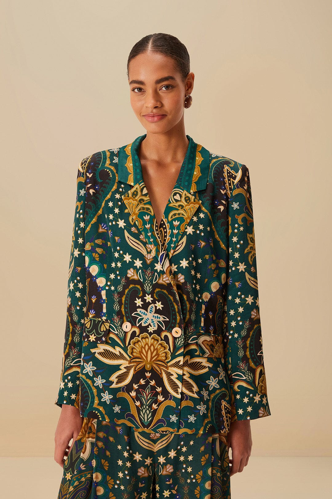 Black Jaipur Lenzing™ Ecovero™ Viscose Blazer - 1