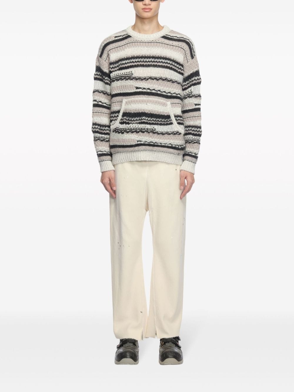 MAGLIANO striped long-sleeve jumper | REVERSIBLE