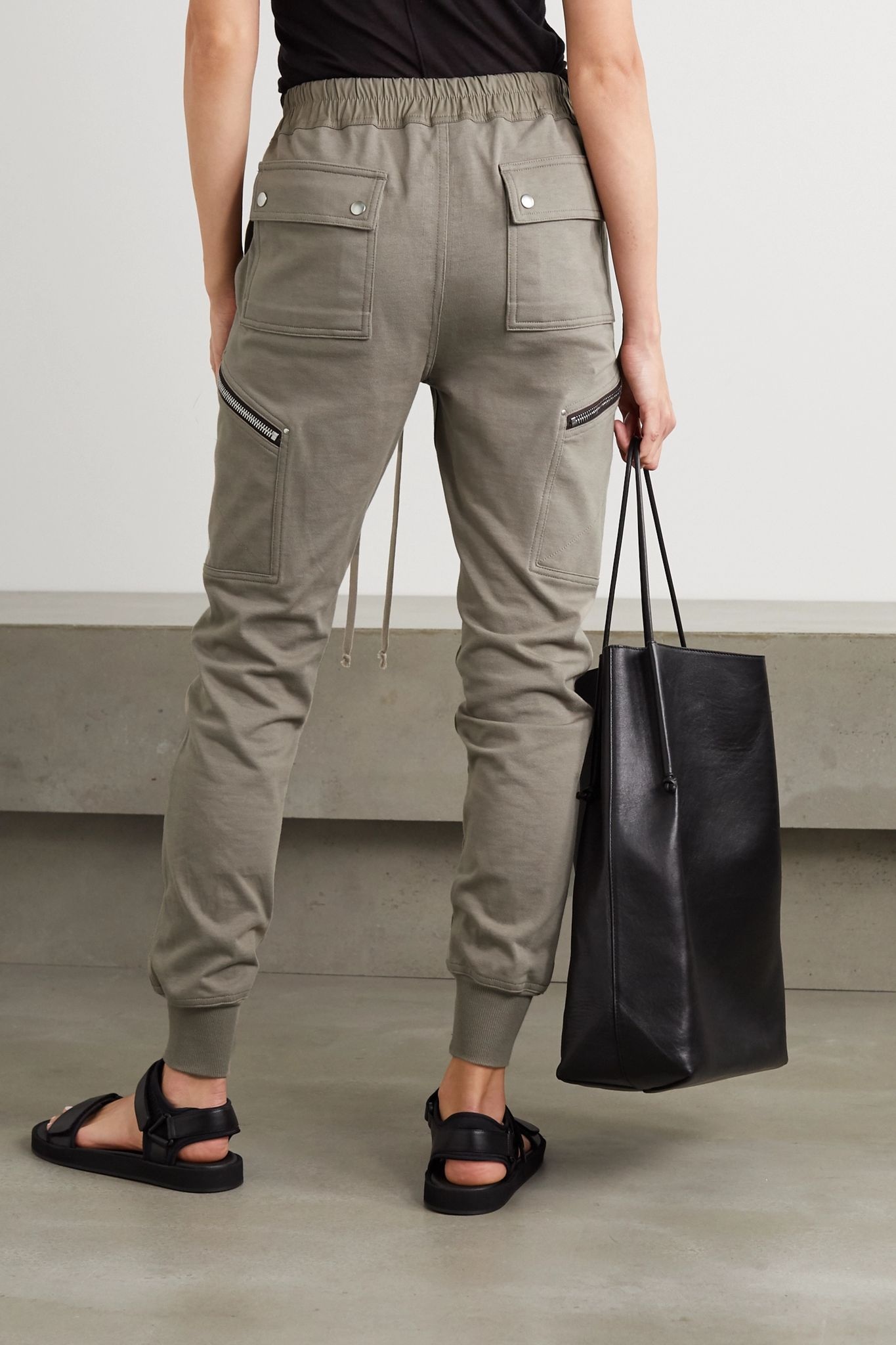 Stretch-cotton jersey track pants  - 3