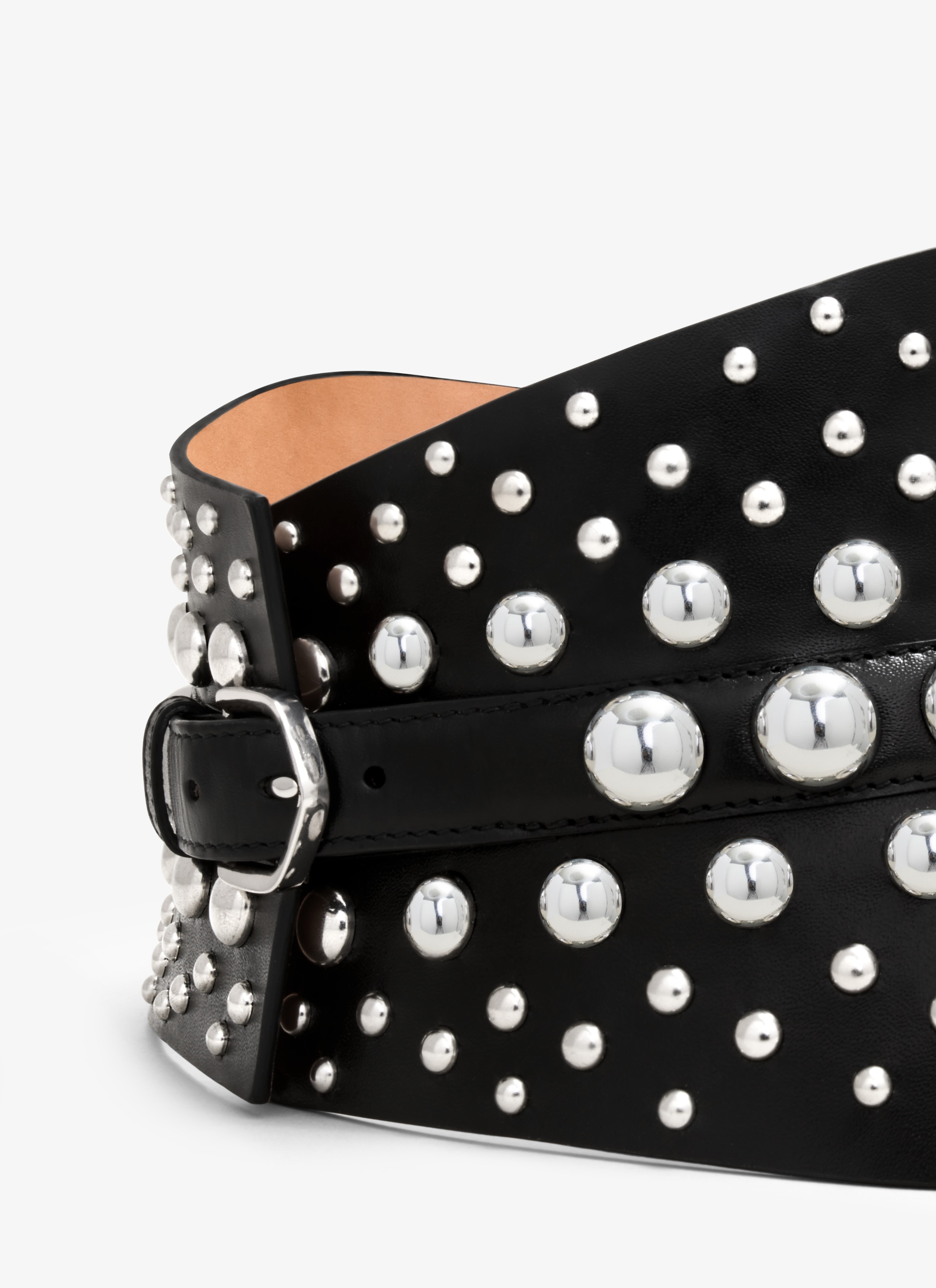 NEO BUSTIER BELT STUDS IN CALFSKIN - 3