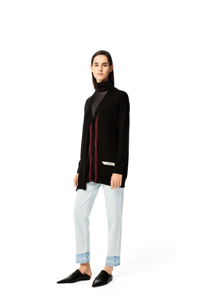 Loewe LOEWE asymmetric pocket cardigan in wool outlook