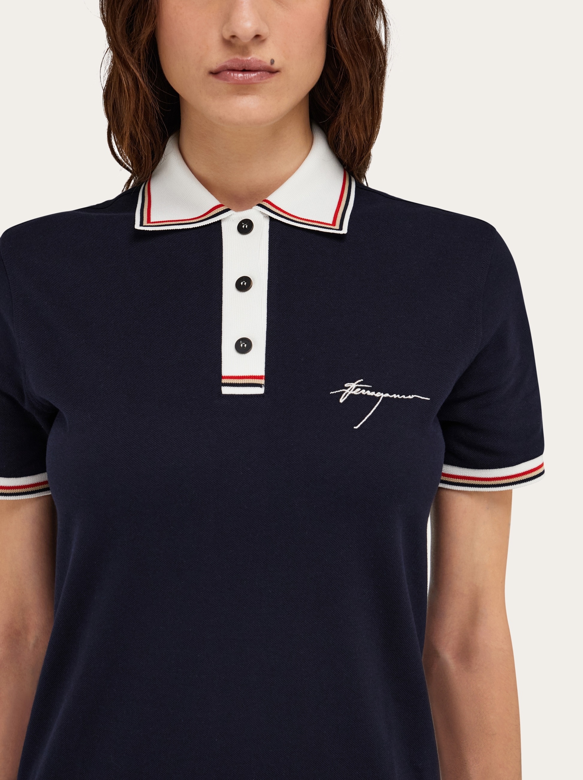 Cotton polo shirt dress - 6