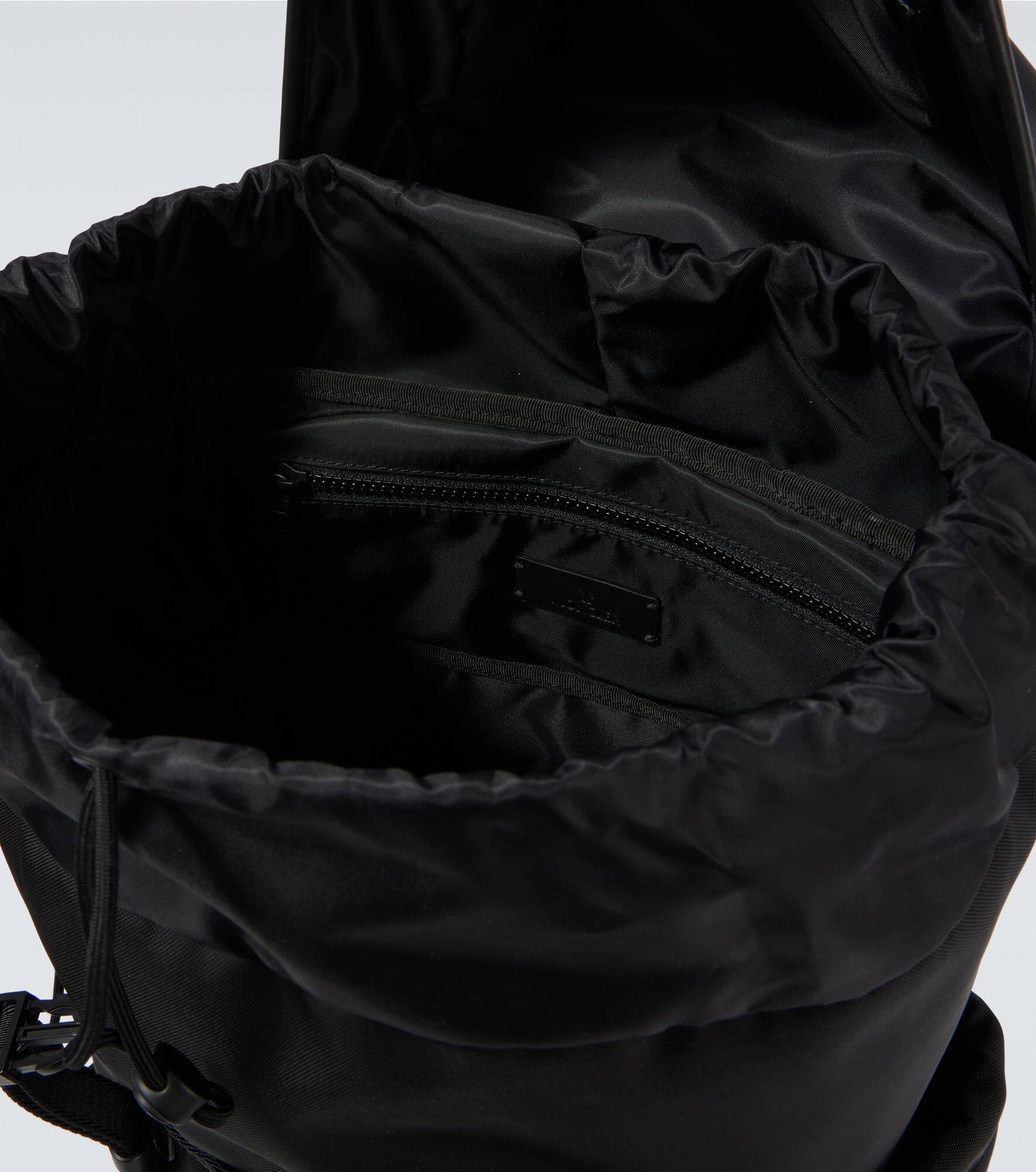 Leather-trimmed backpack - 4