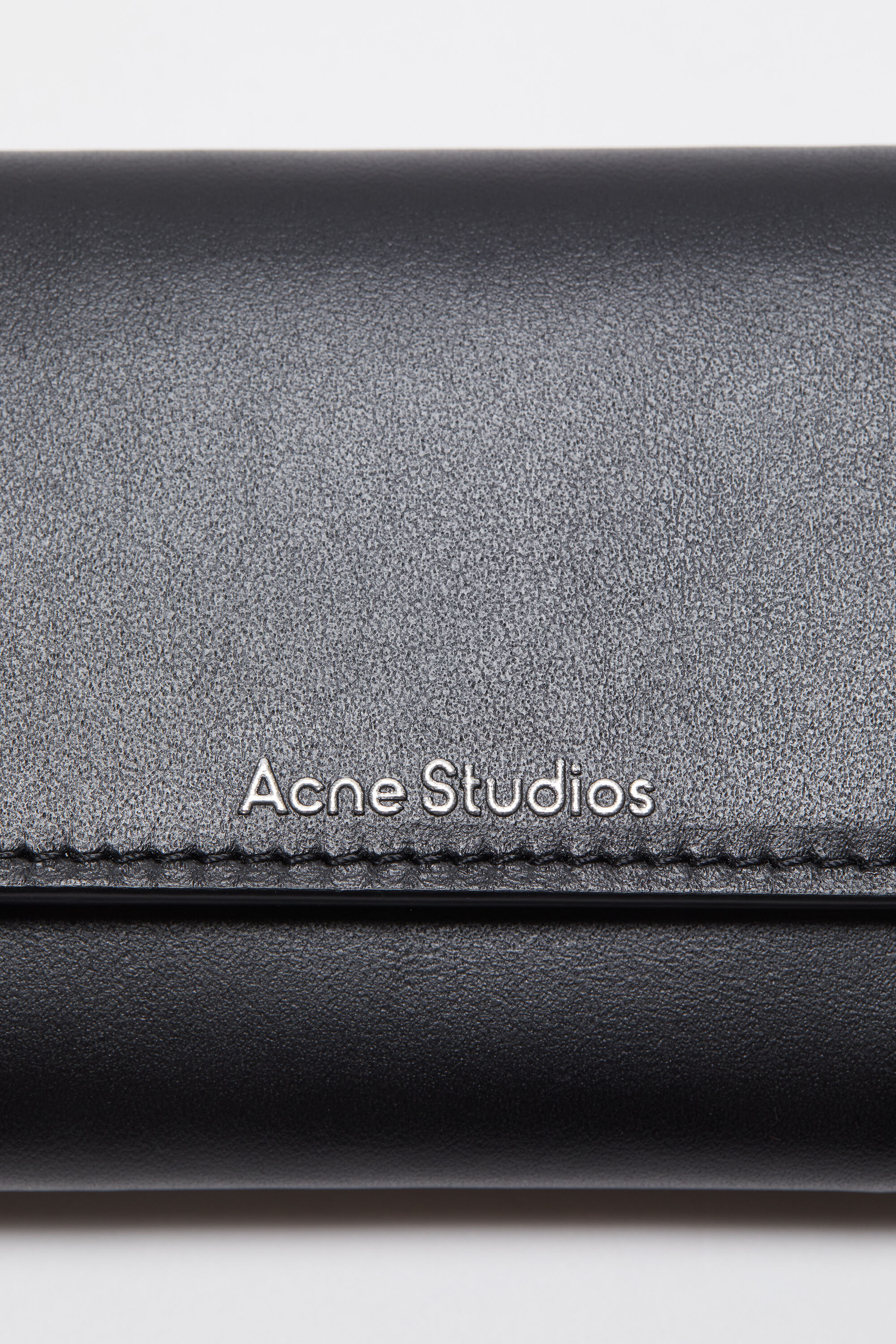 Trifold leather wallet - Black - 4