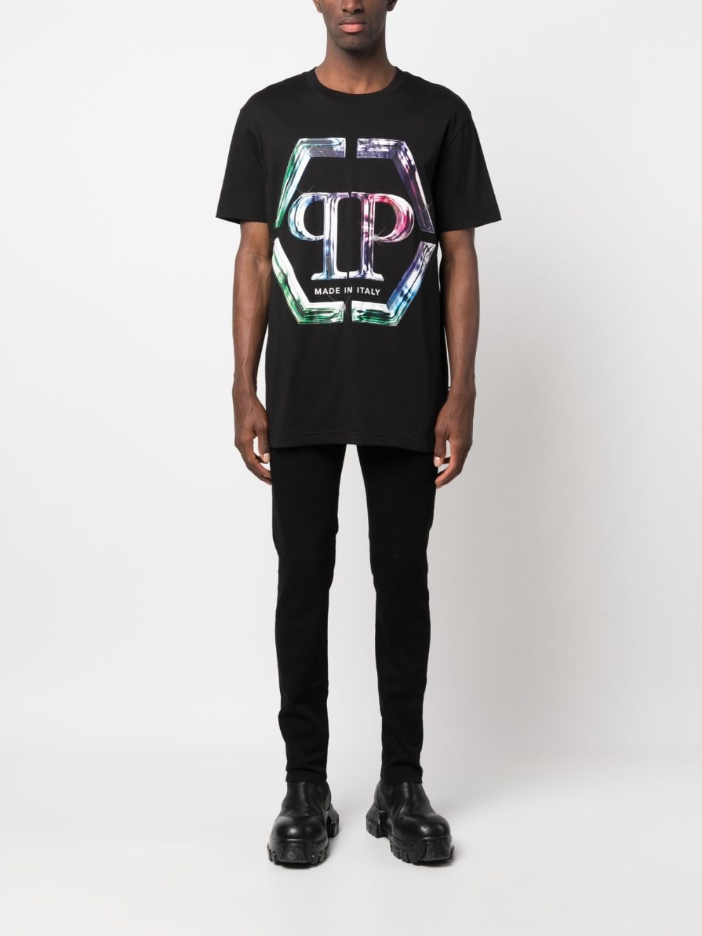 logo-print cotton T-shirt - 2