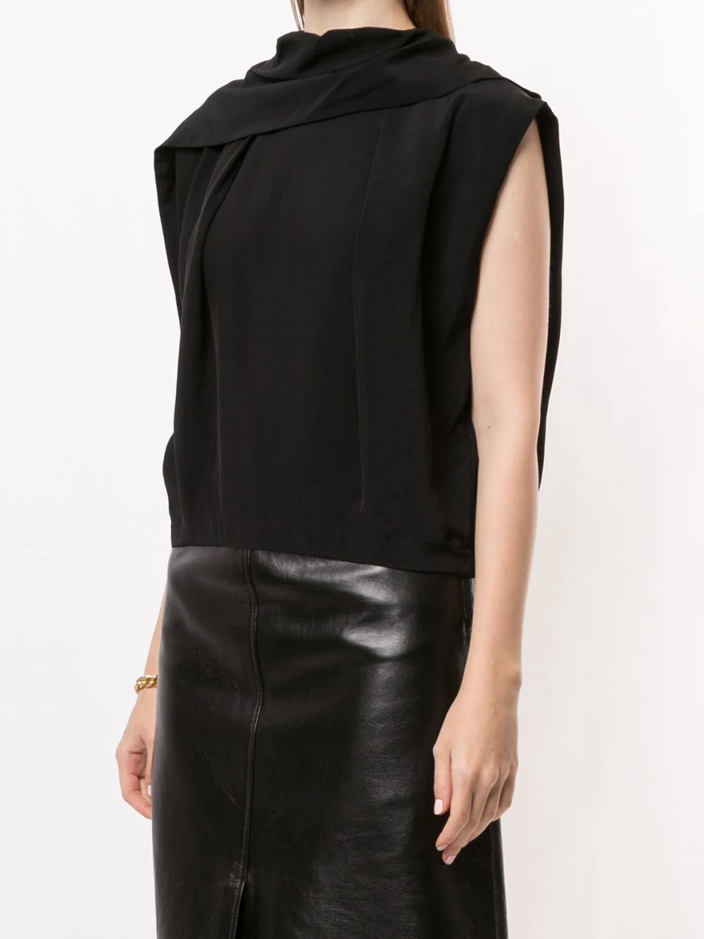 asymmetric sleeveless top - 3