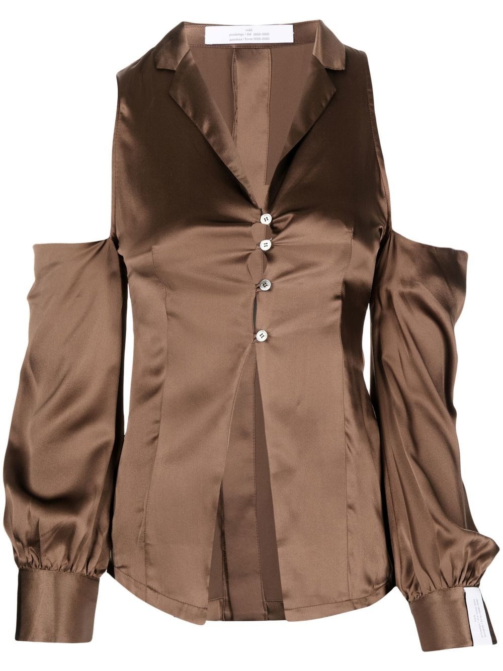 cut out shoulder blouse - 1