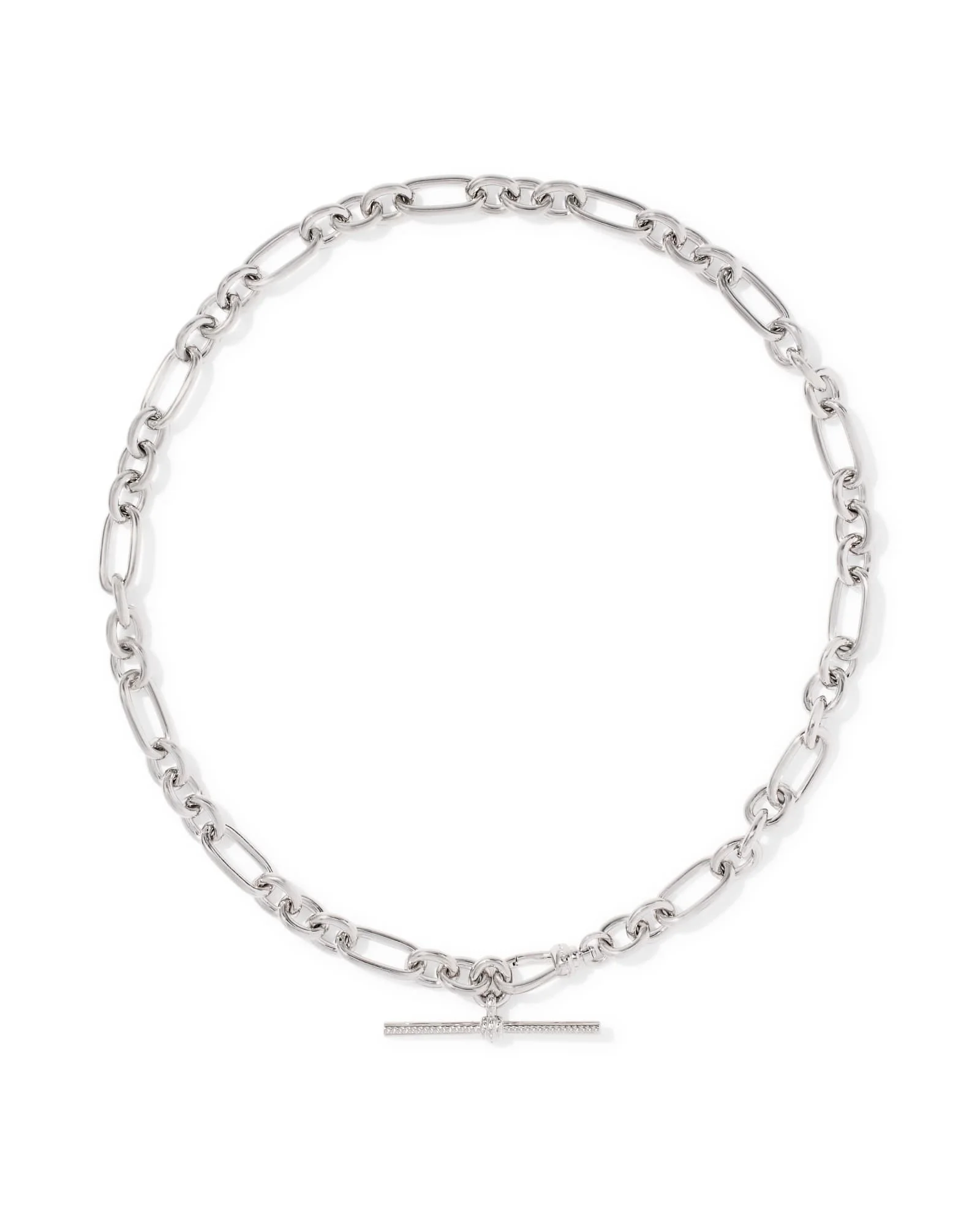 Embry Silver Link and Chain Necklace - 1