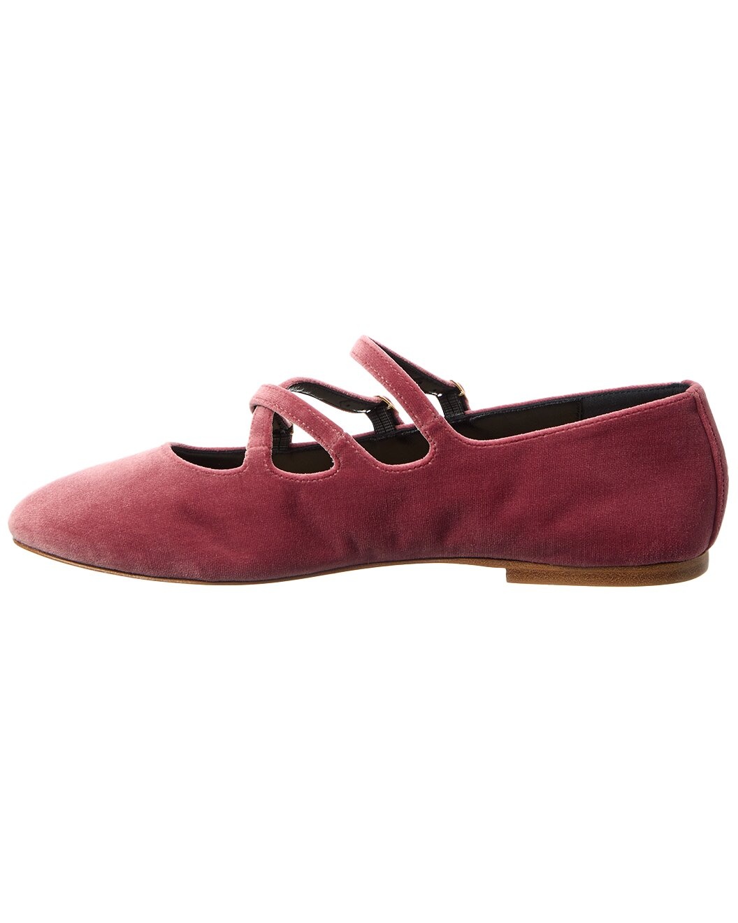 CELINE Les Logo Velvet Ballerina Flat - 2