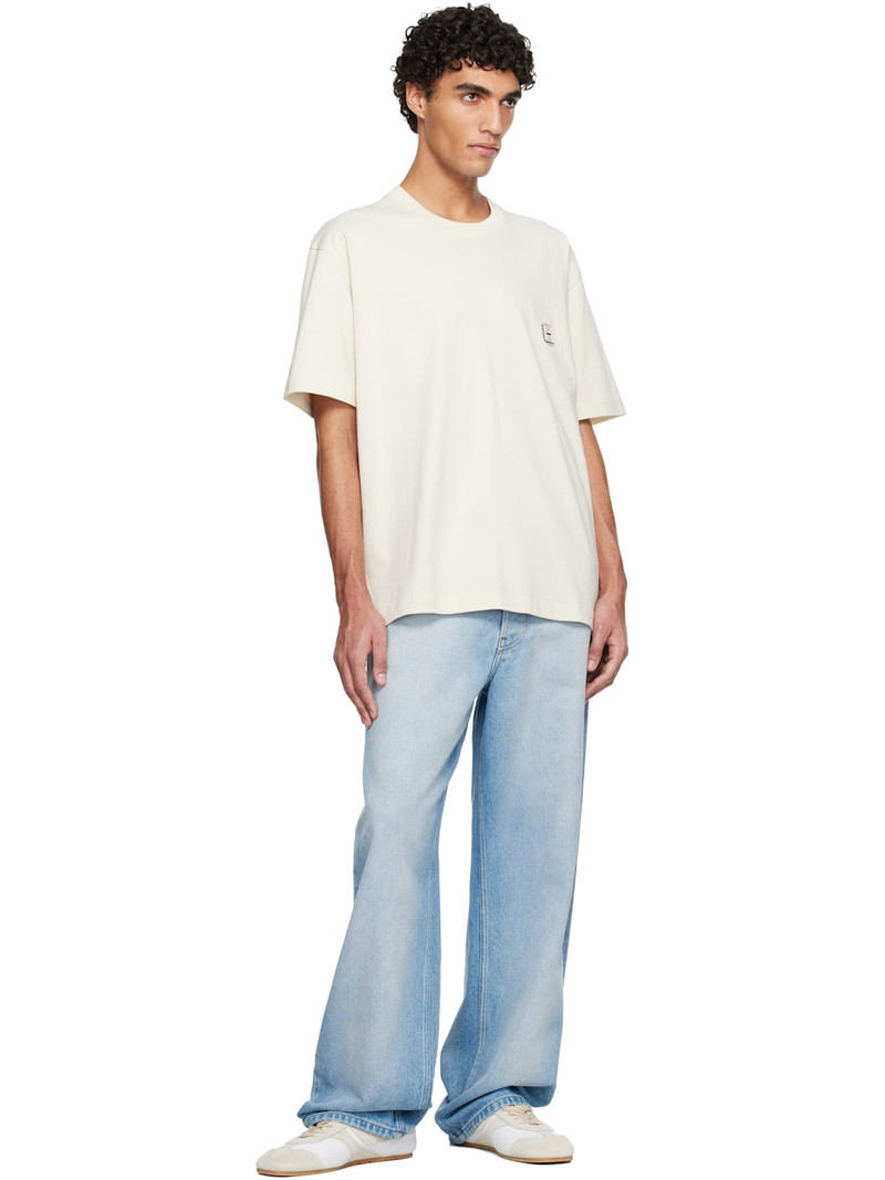 SOLID HOMME Beige Gradient Doodle Embroidery T-shirt outlook