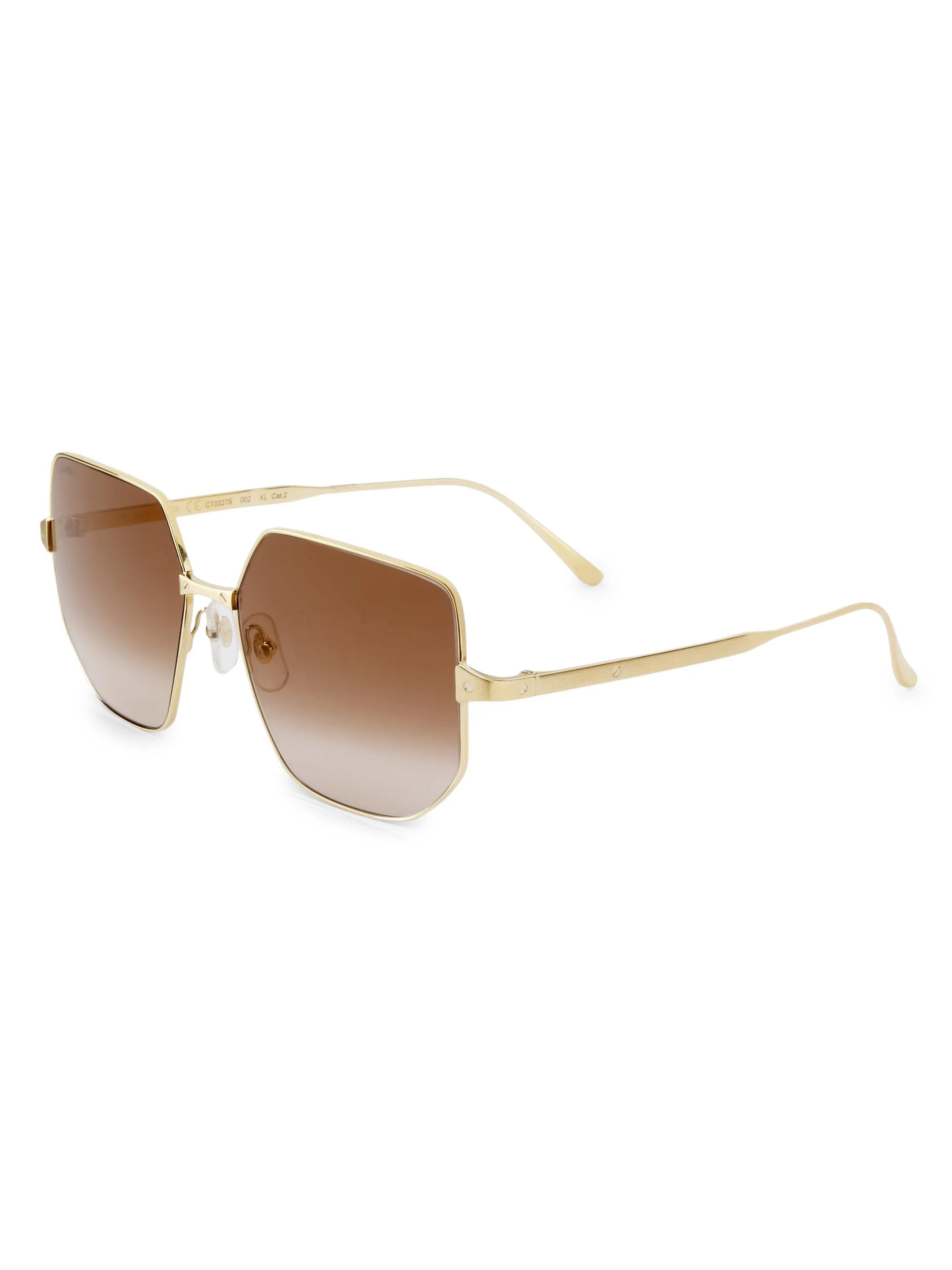 Women's Santos De 58MM Geometric Sunglasses - Gold - 1