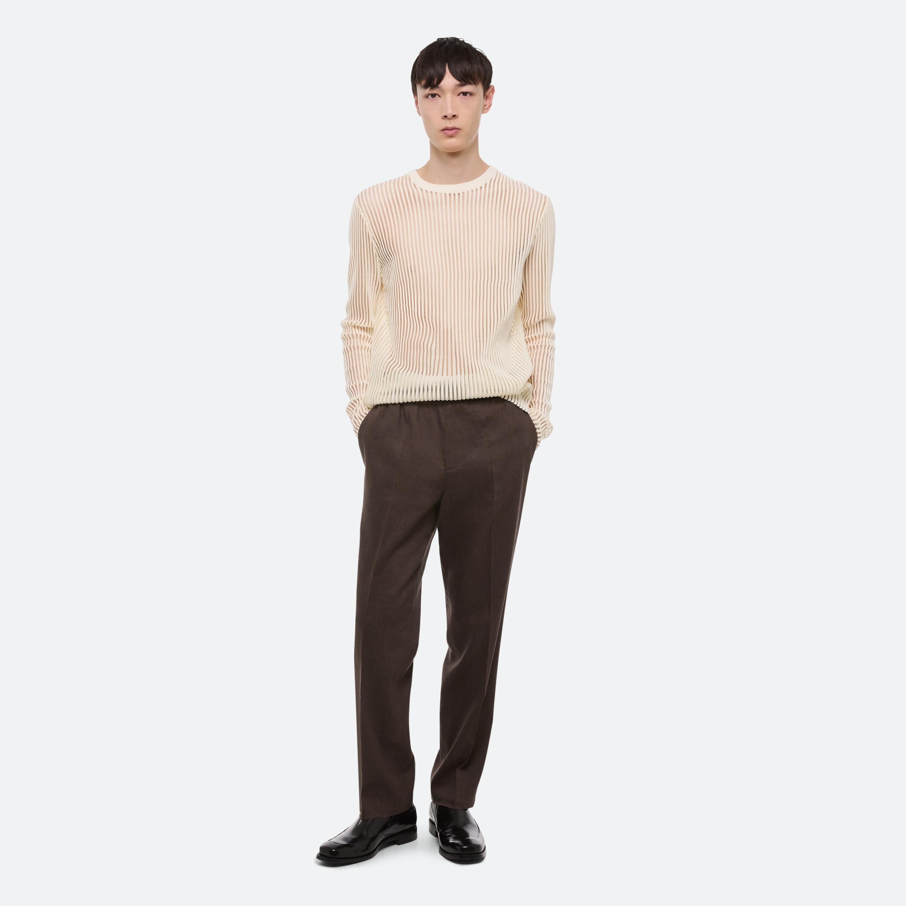SPACED SHEER CREWNECK - 2