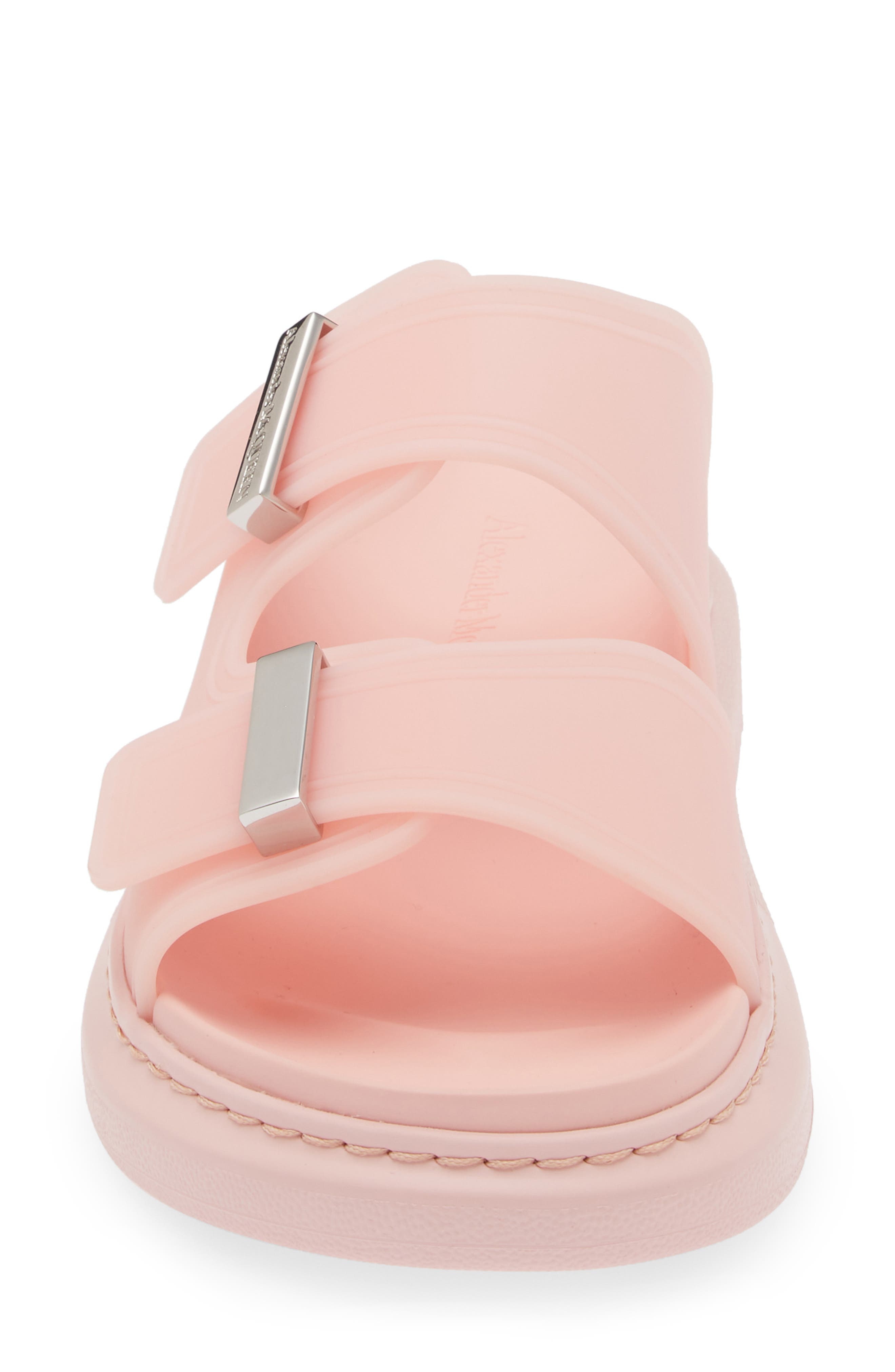 McQueen Oversize Slide Sandal in Pink/Silver at Nordstrom - 4