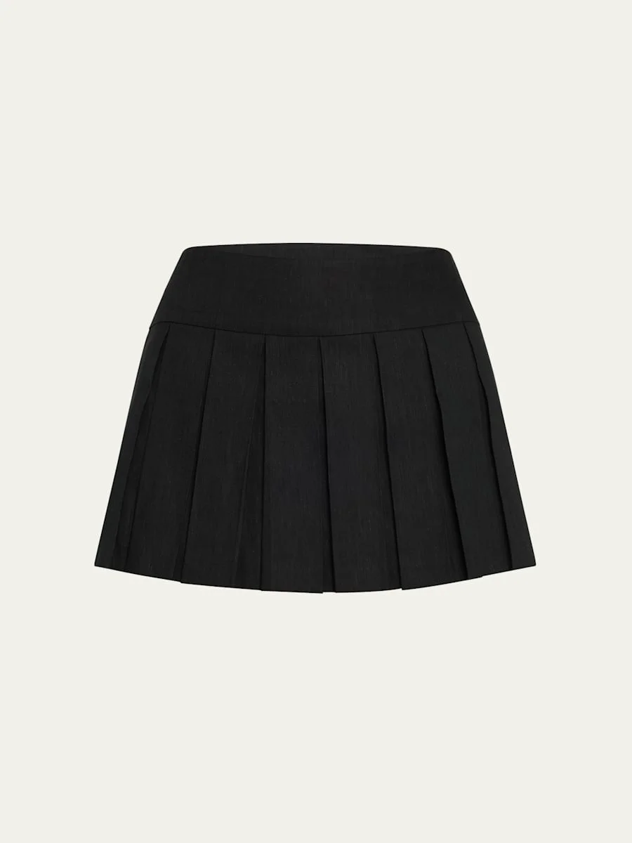Emilie High-Rise Box Pleated Mini Skort - 1