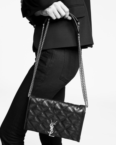 SAINT LAURENT becky chain wallet in quilted lambskin outlook