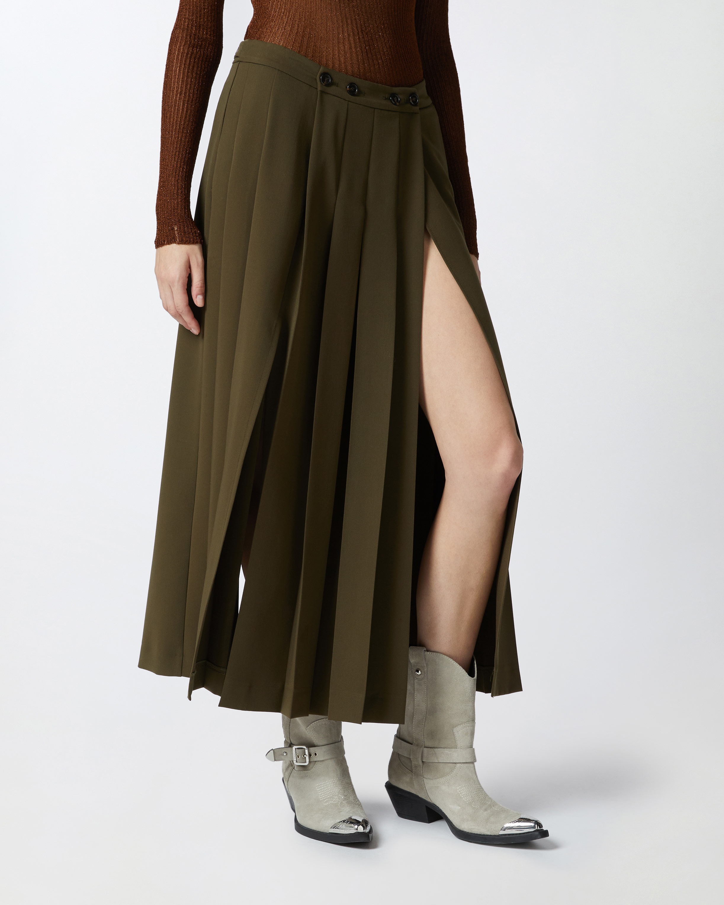 LONG SKIRT WITH PLEATING - 3