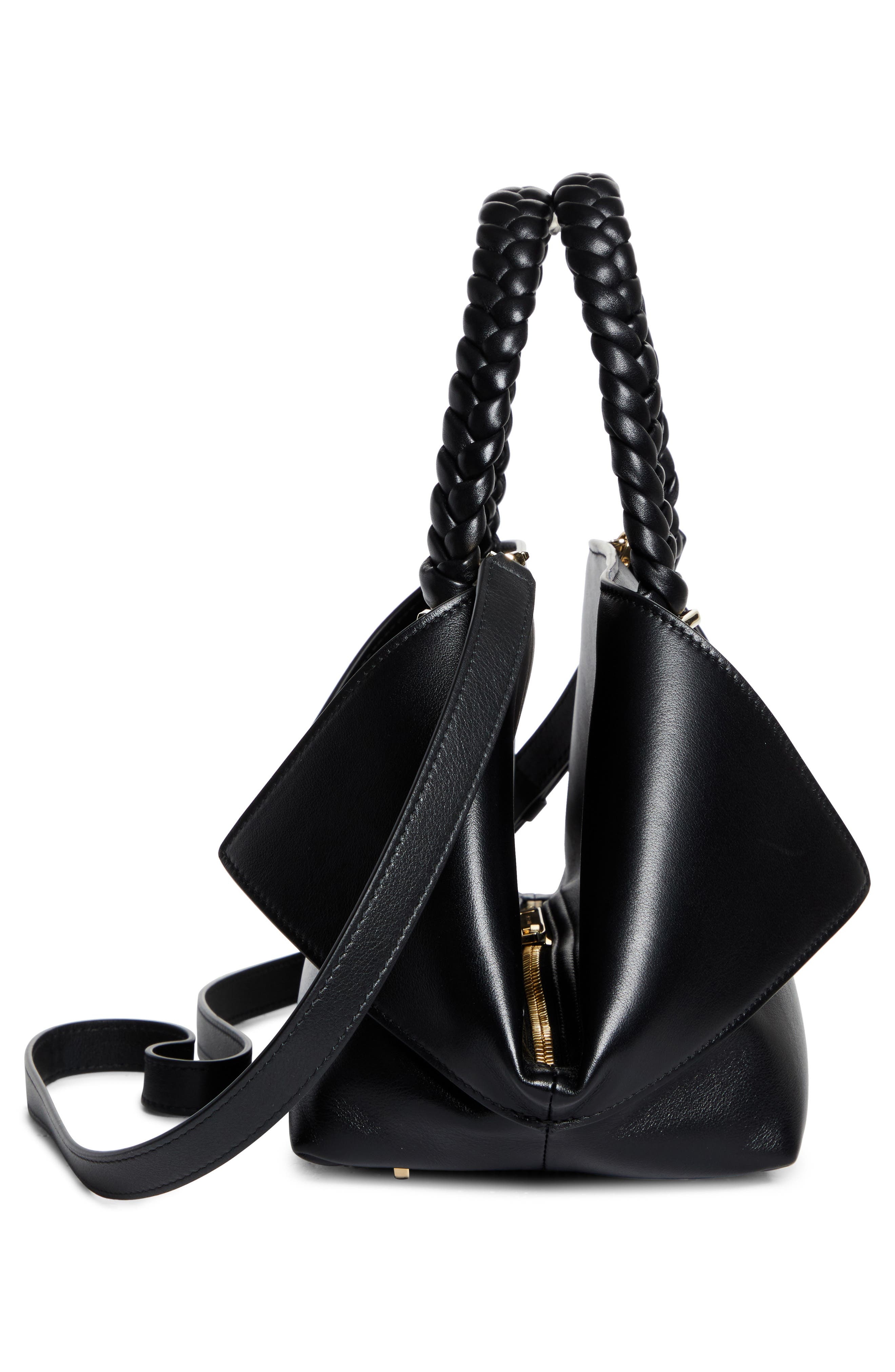 FERRAGAMO The Scarf Leather Top Handle Bag in Nero at Nordstrom - 6