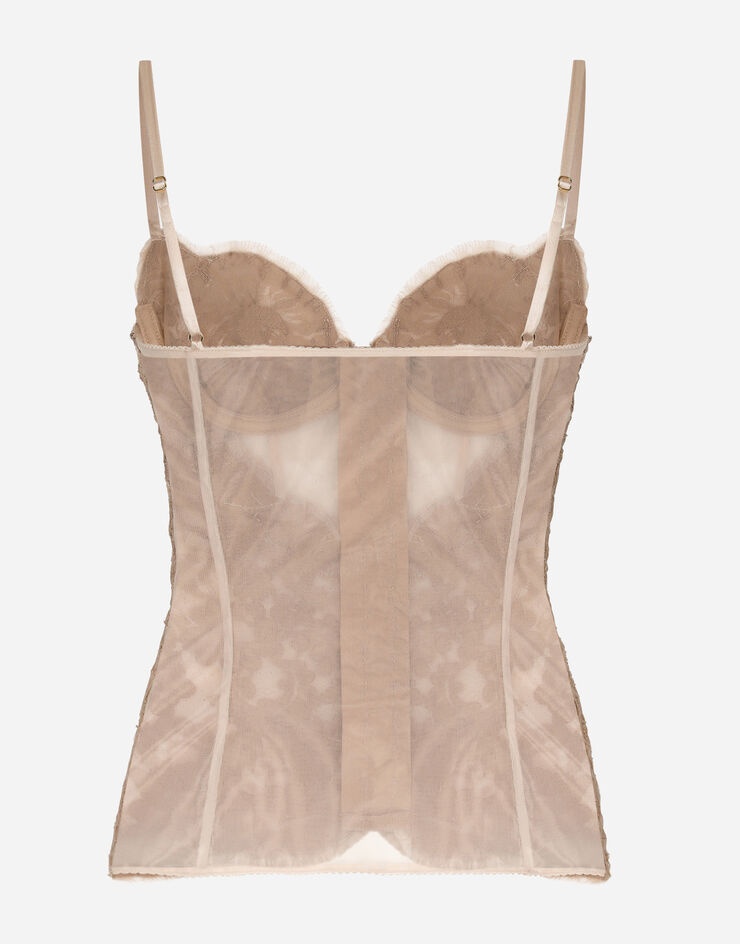 Lace and tulle lingerie top - 2