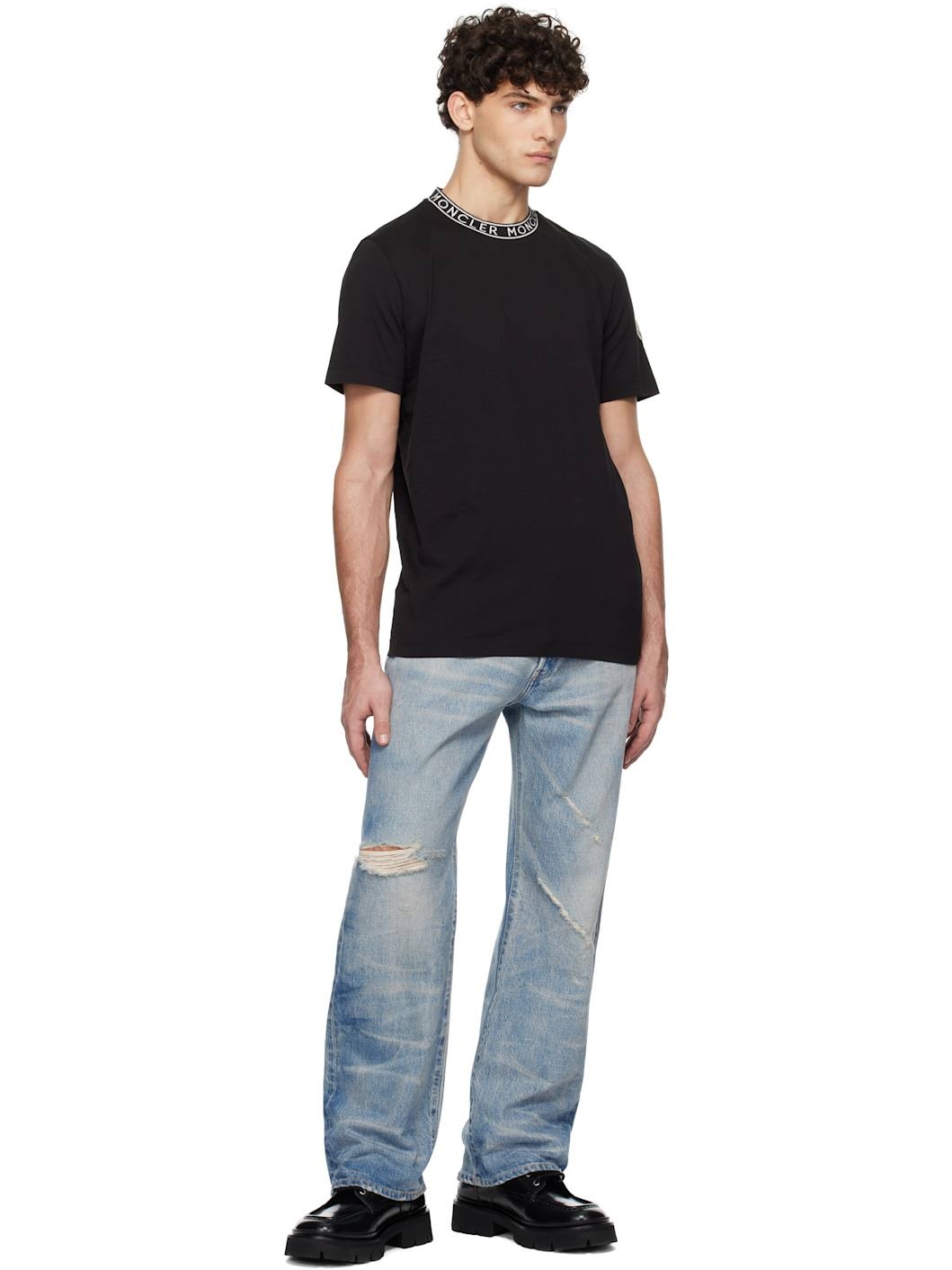 Black Logo-Trimmed Cotton T-shirt - 5