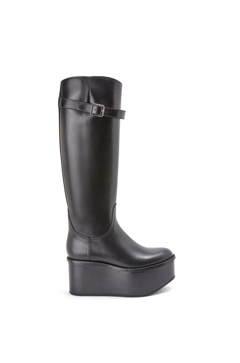 Wedge riding boot in calfskin 1