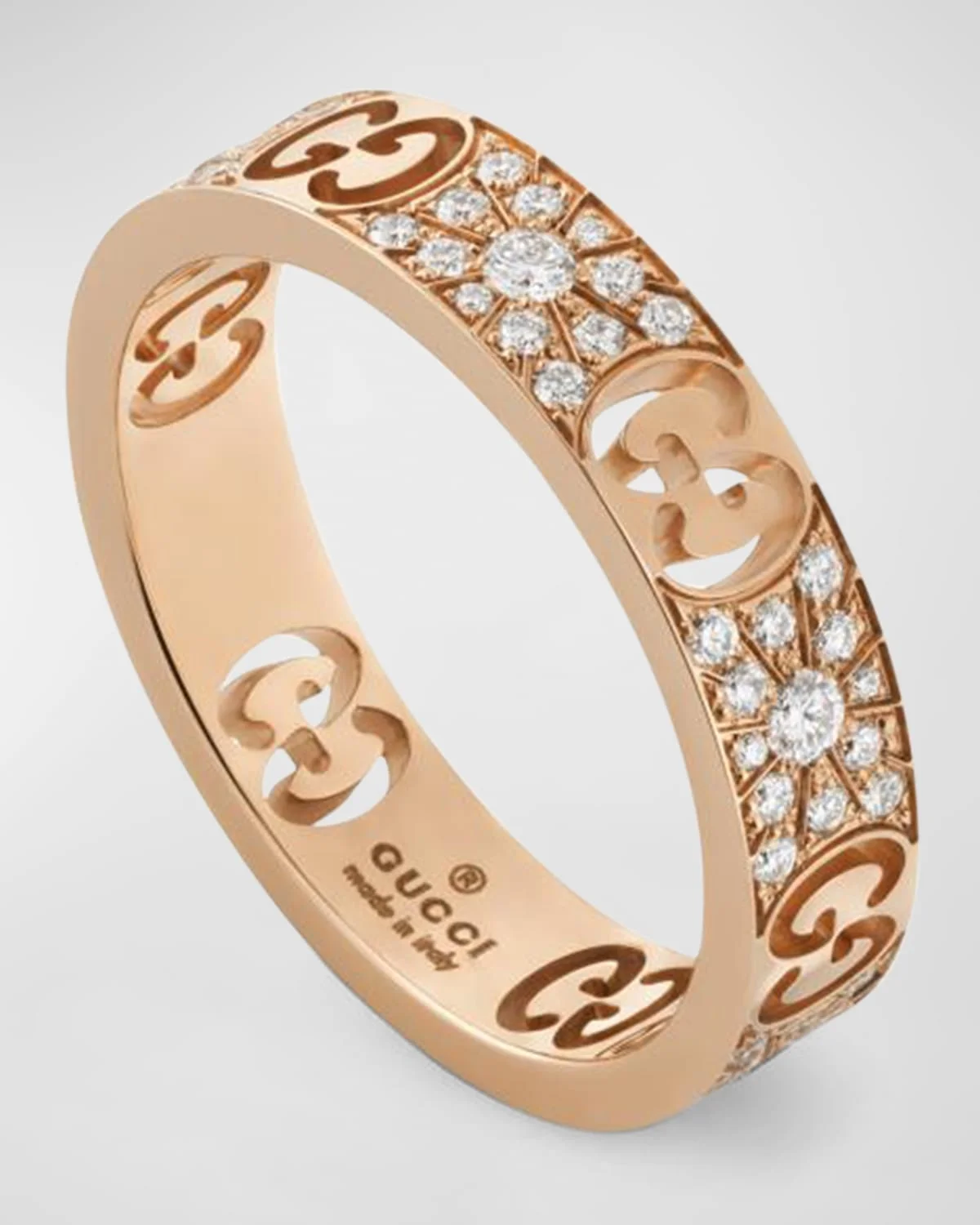 18k Rose Gold Icon Stardust Diamond Ring - 1