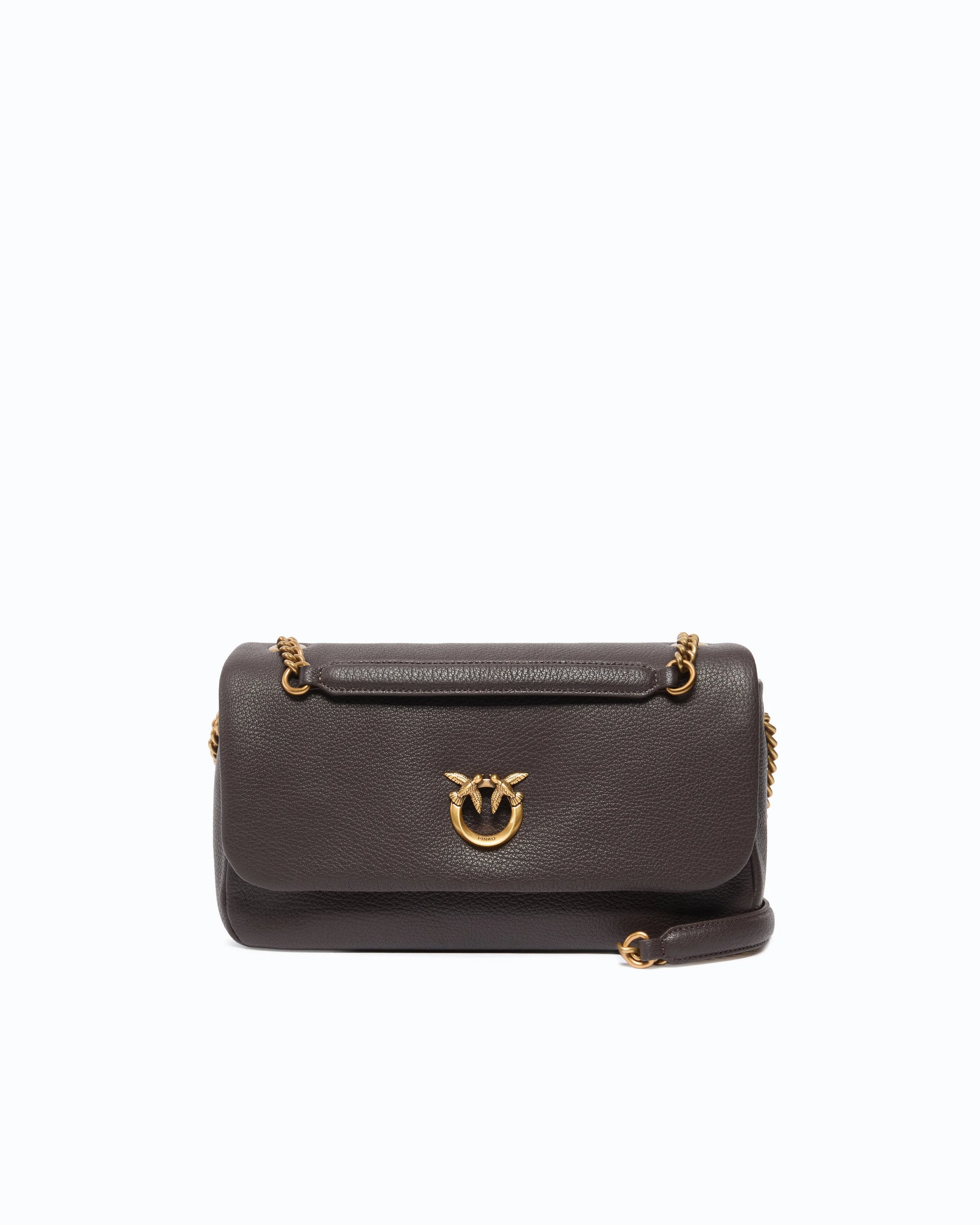 LOVE BAG CLICK SOFT HORIZONTAL MEDIUM CROSSBODY BAG IN FULL-GRAIN LEATHER - 1