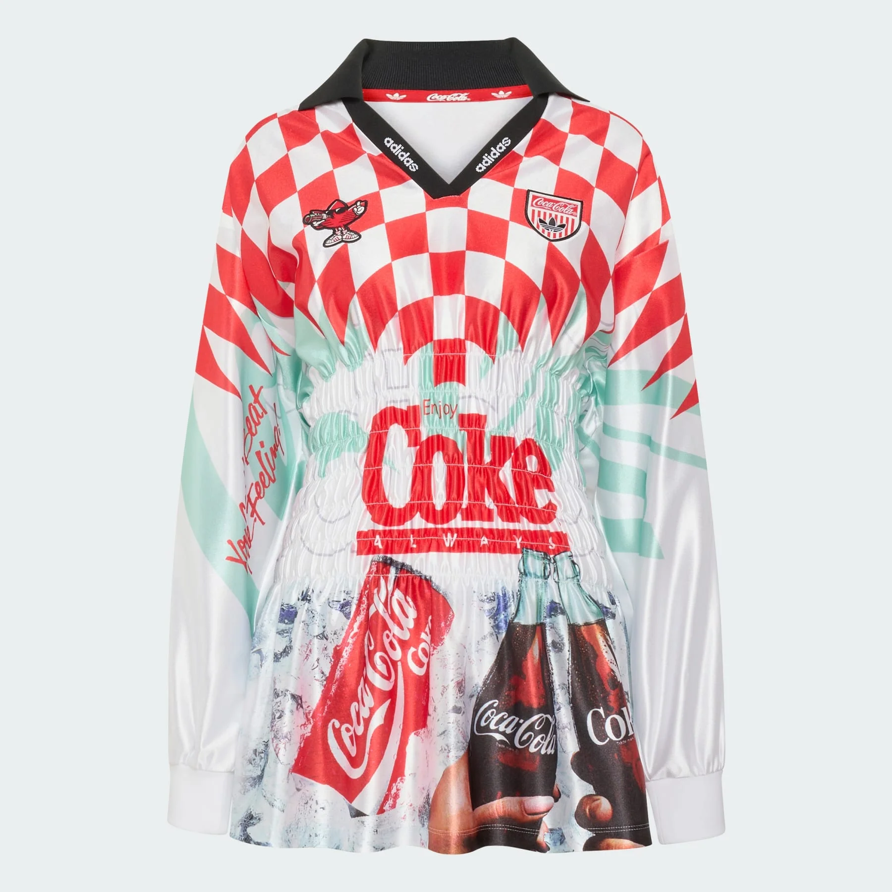 ADIDAS X COCA-COLA MASH UP SMOCKED JERSEY - 1