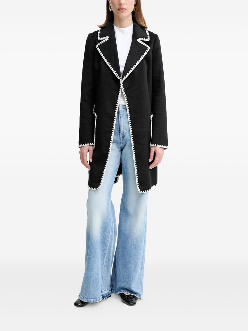 GUESS USA contrasting-trim belted coat outlook