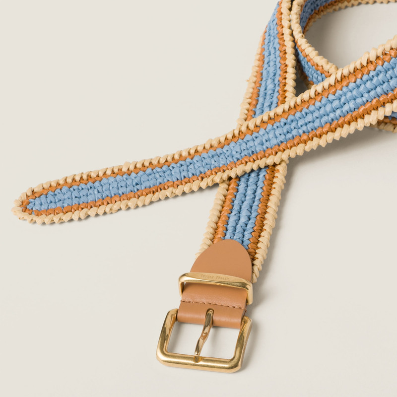 Miu Miu Woven fabric belt outlook