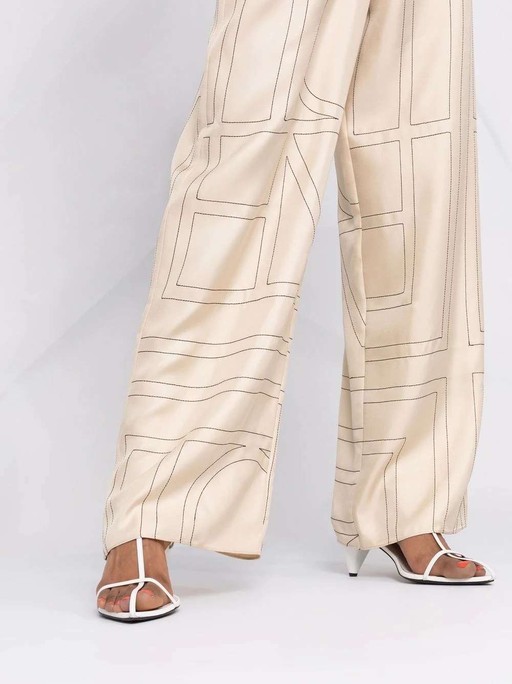 monogram silk pyjama trousers - 3