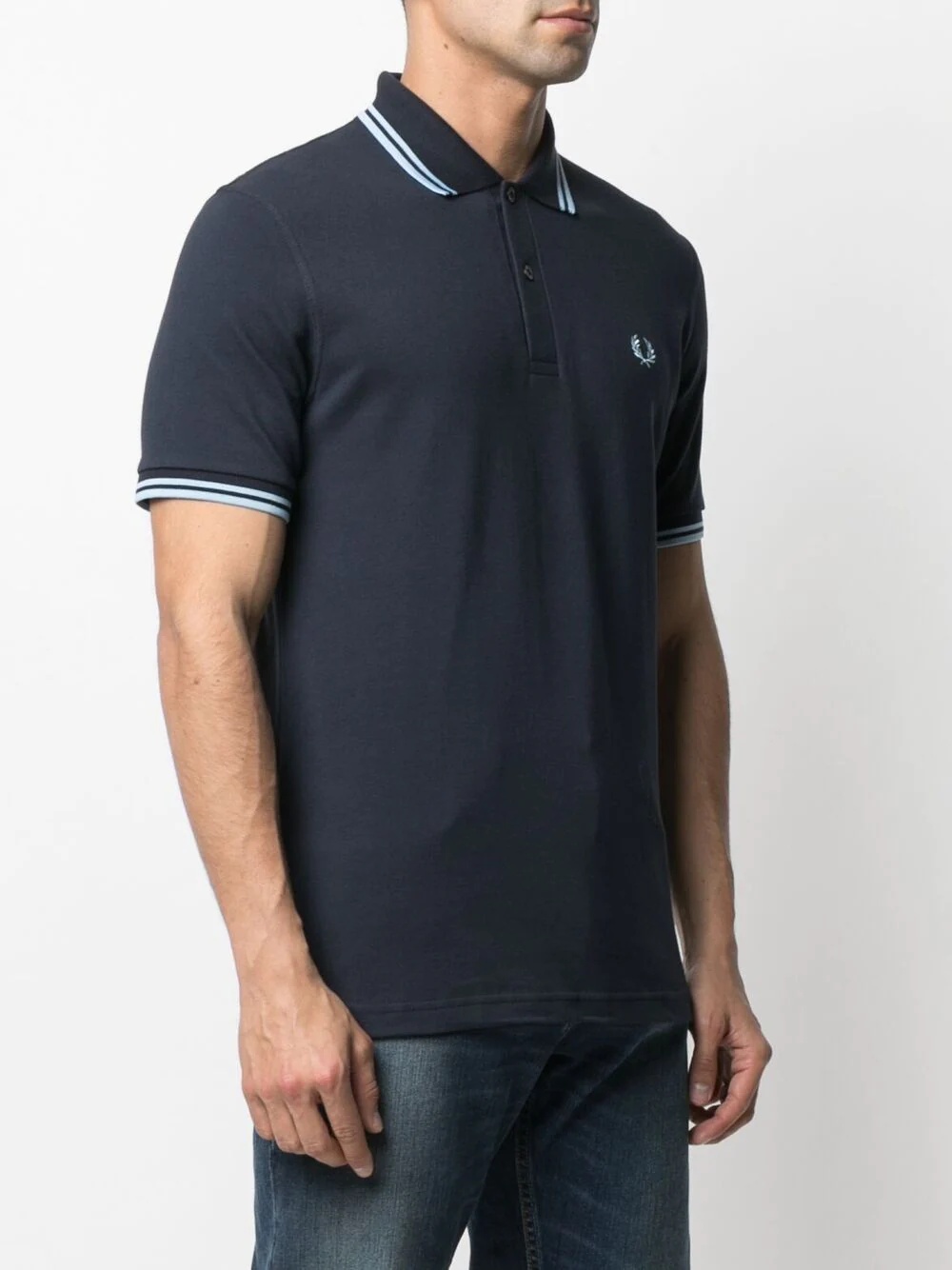 embroidered-logo polo shirt - 3