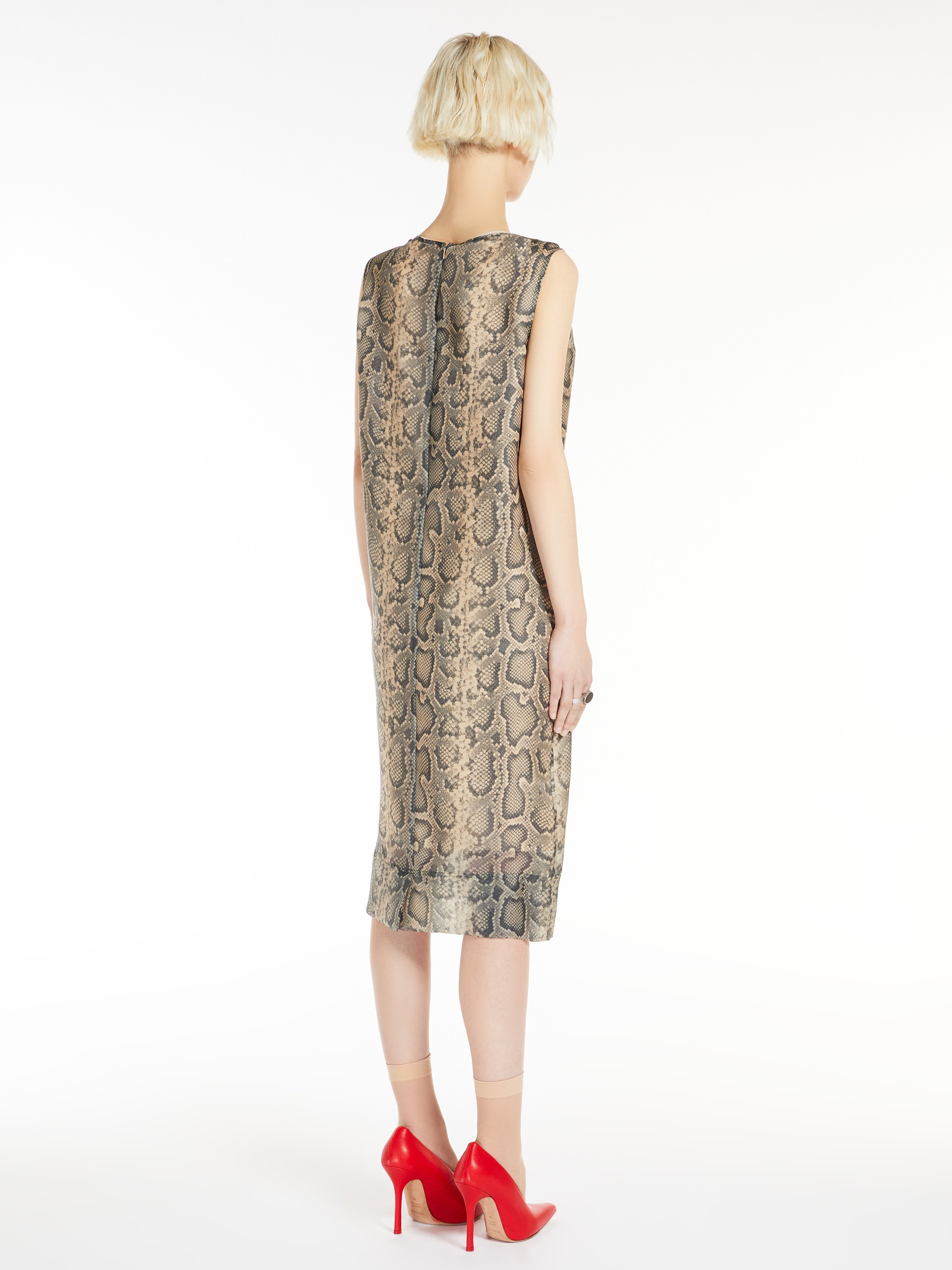 CUBANO Python-print organza dress - 4