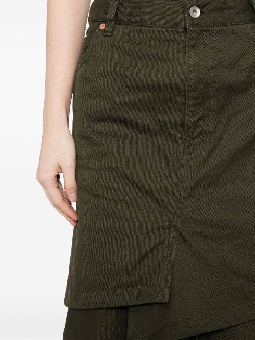 asymmetric cotton skirt - 5