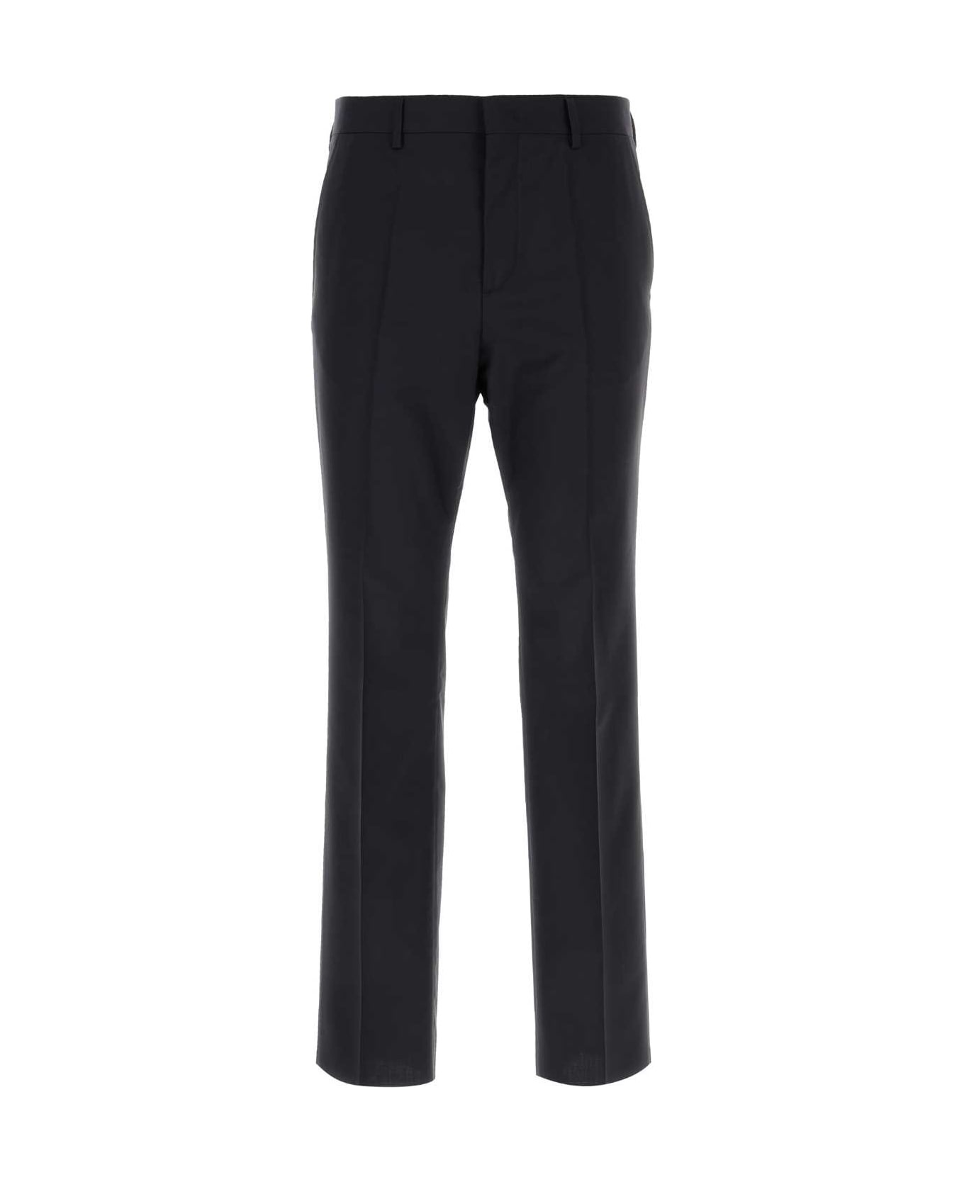 Dark Blue Wool Blend Pant - 1
