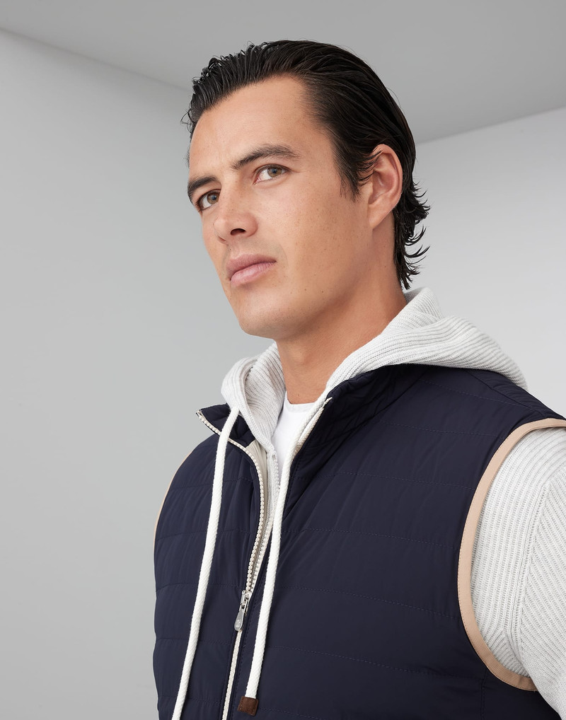 Bonded nylon lightweight down vest 3