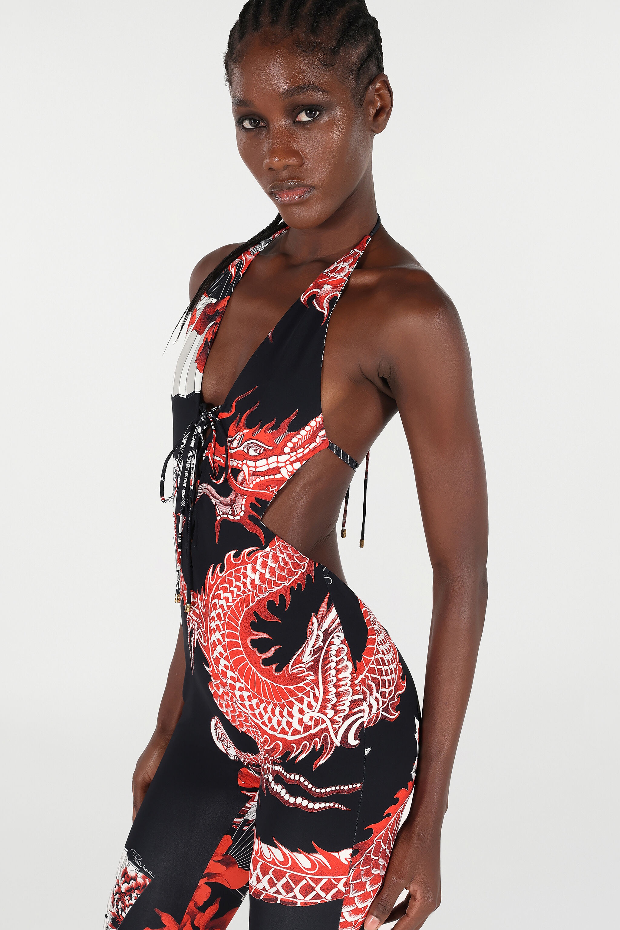 Jumpsuit With All-Over Dragon - 6