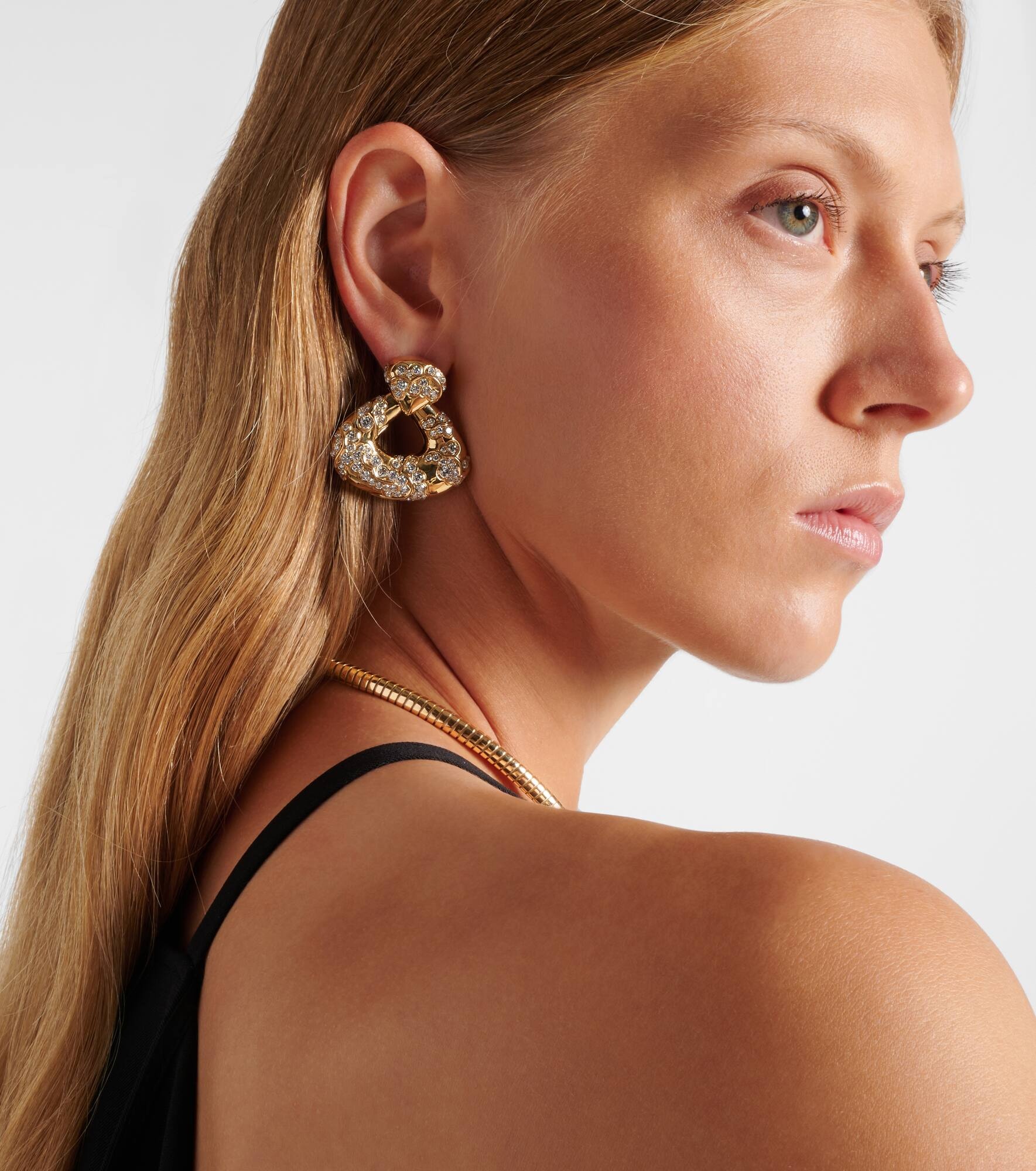 Annec 18kt gold earrings with diamonds - 2