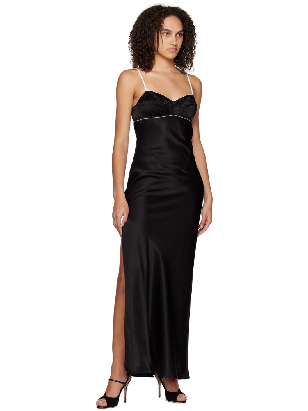 Black Waterlily Maxi Dress - 4