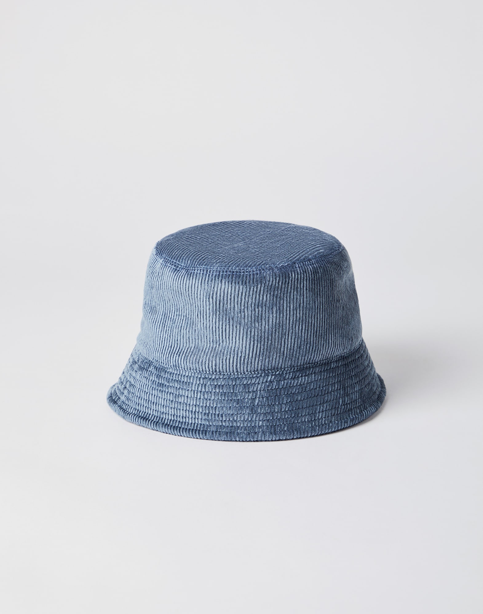Corduroy bucket hat with shiny band - 1