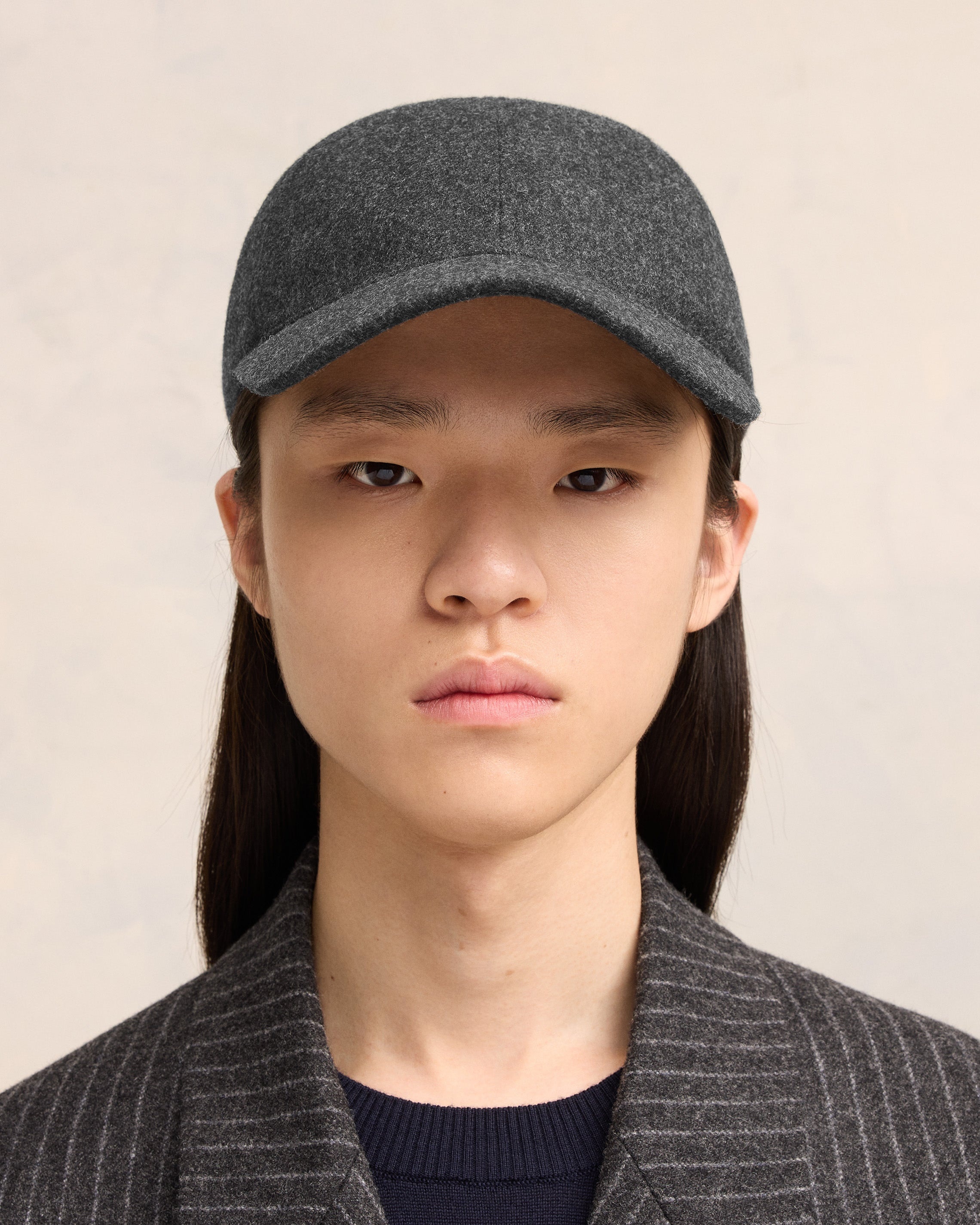 AMI ALEXANDRE MATTIUSSI LEATHER PATCH CAP - 2