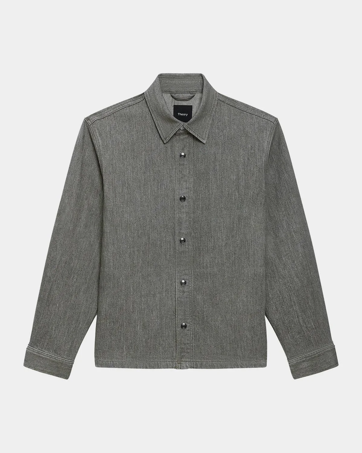 Men's Grey-Wash Denim Overshirt - 1