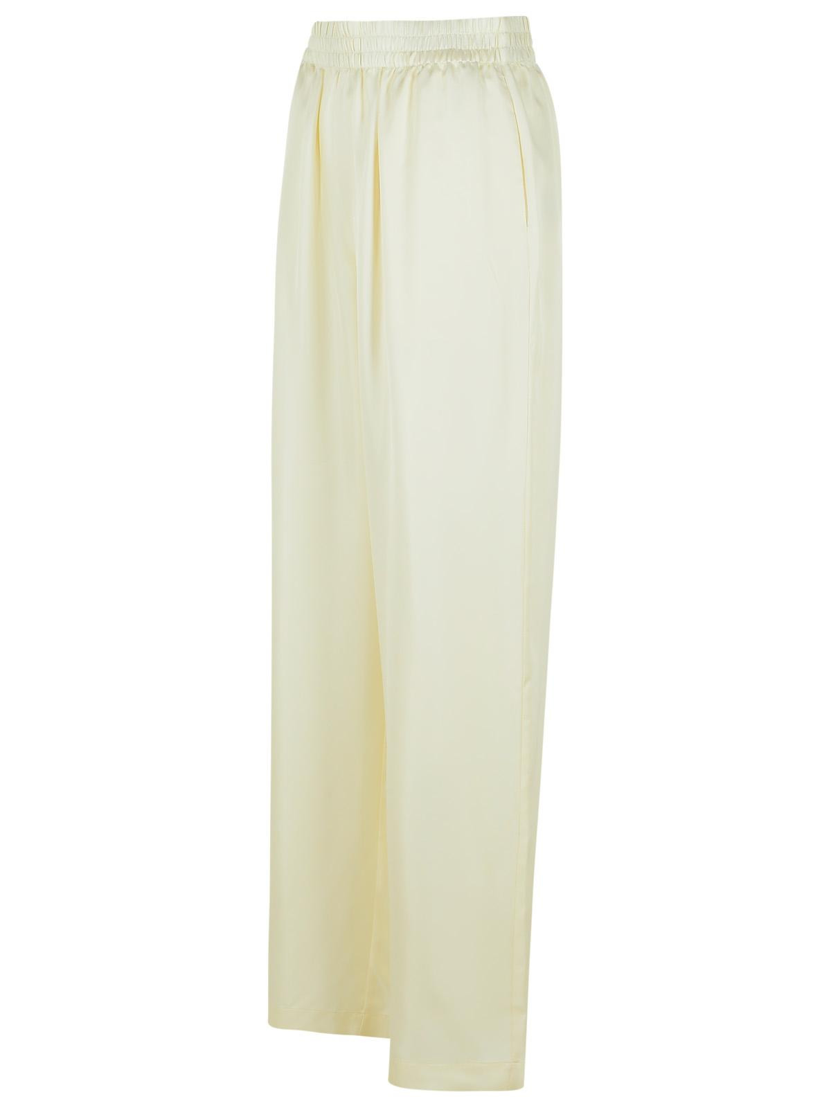 Lisa Yang Wide-Leg Ivory Silk Trousers Women - 2
