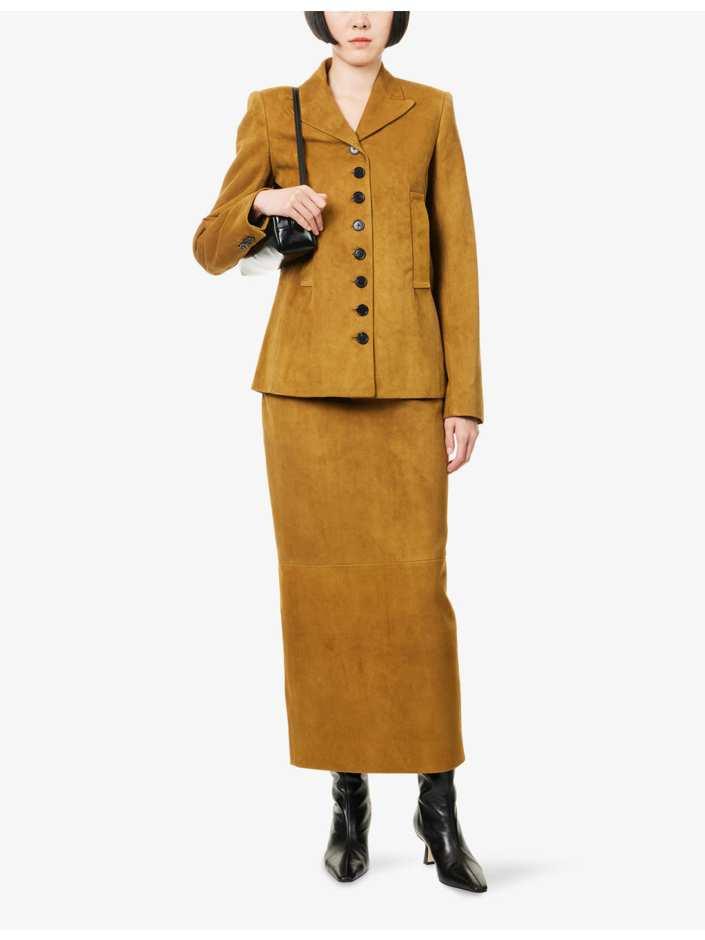 Saraphina Peak-Lapels Suede Jacket - 2