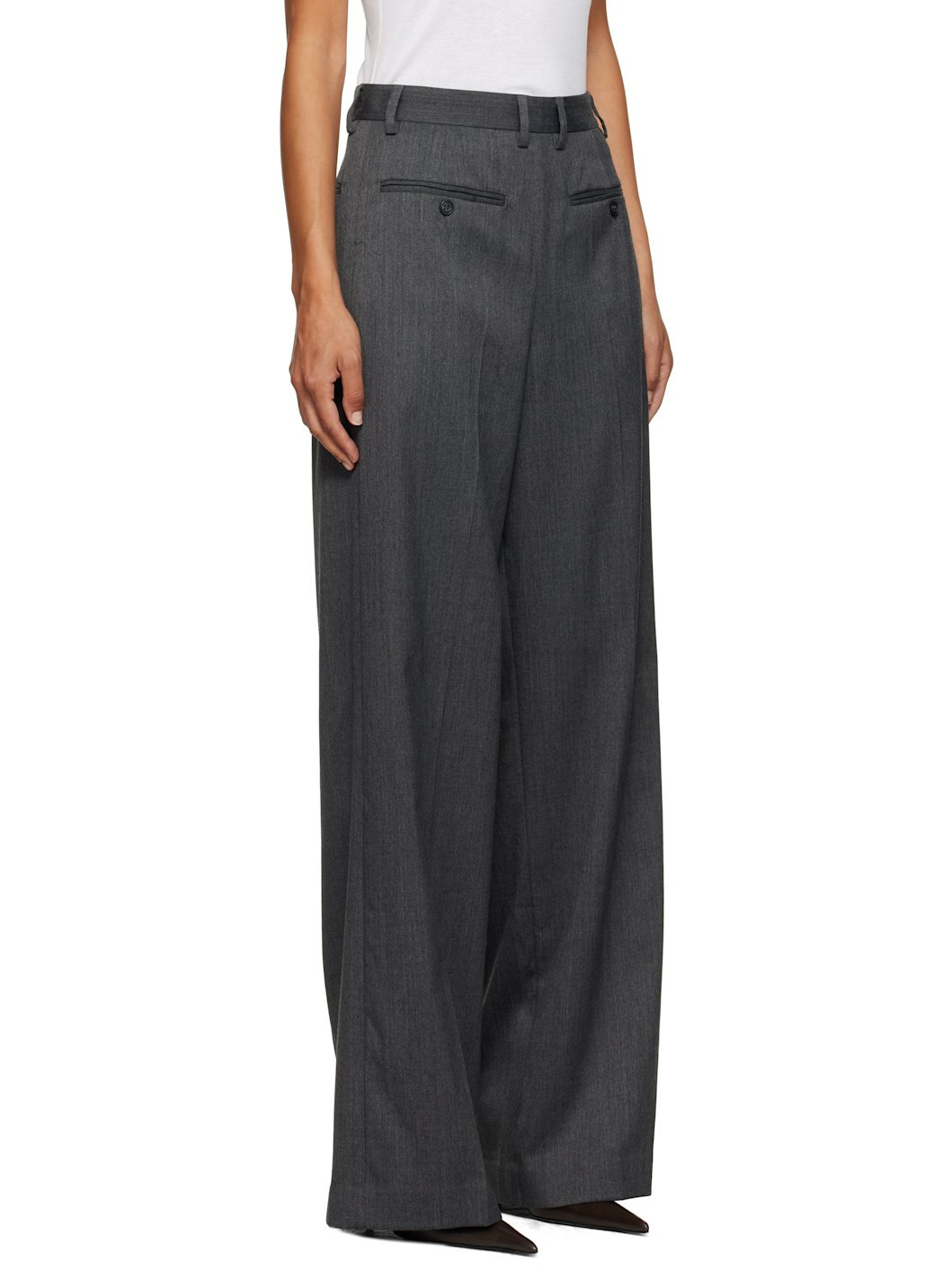Gray Tailored Trousers - 2