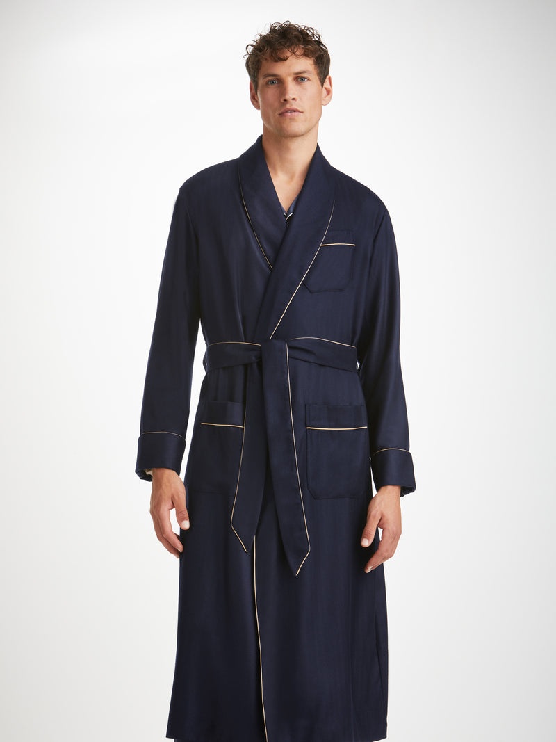 Men's Robe Duke Cashmere Navy - 3